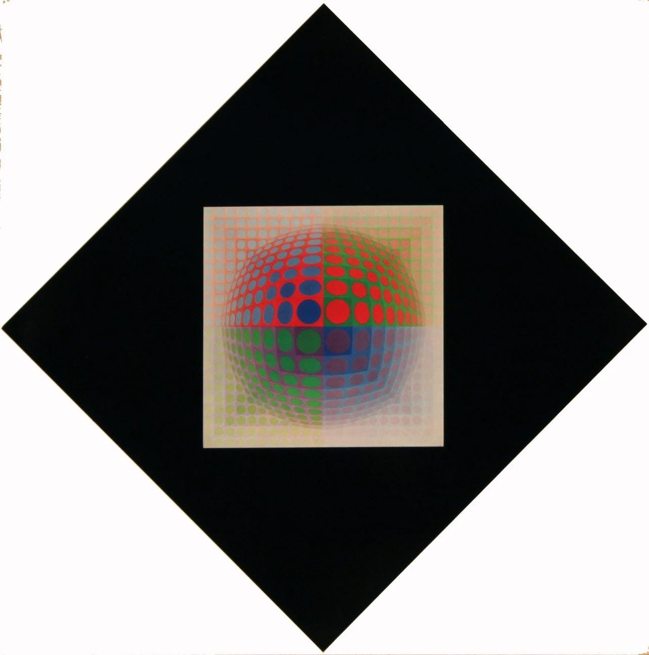 Victor Vasarely, Composition, Vega, Limited Edition Héliogravure