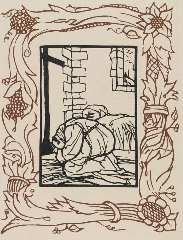 Émile Bernard, Composition (Morane, No. 100), Les Petites Fleurs de St. Françoise, Limited Edition Woodcut