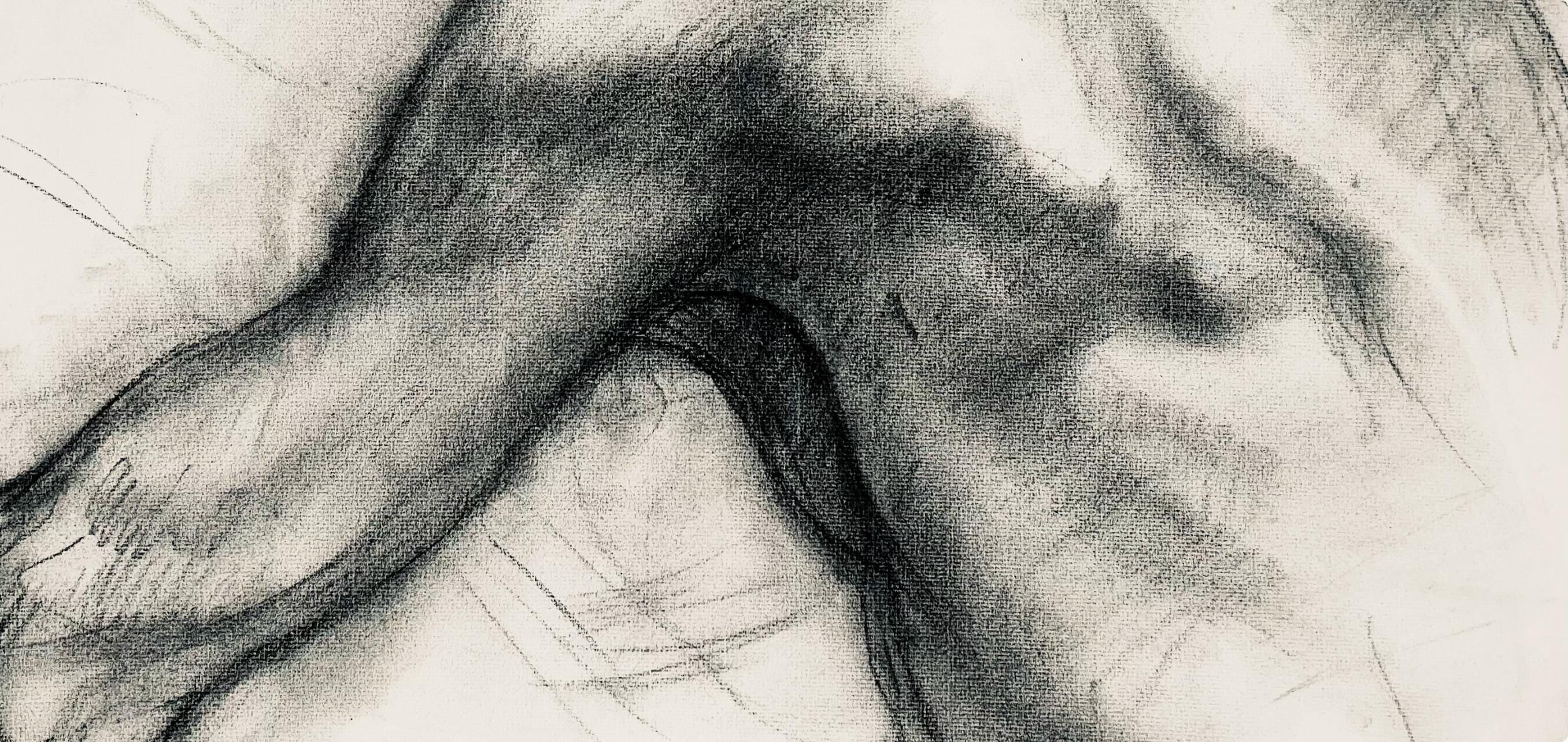 Ian Hornak, Renaissance Male Nude Figure Study, 1963, Original Drawing