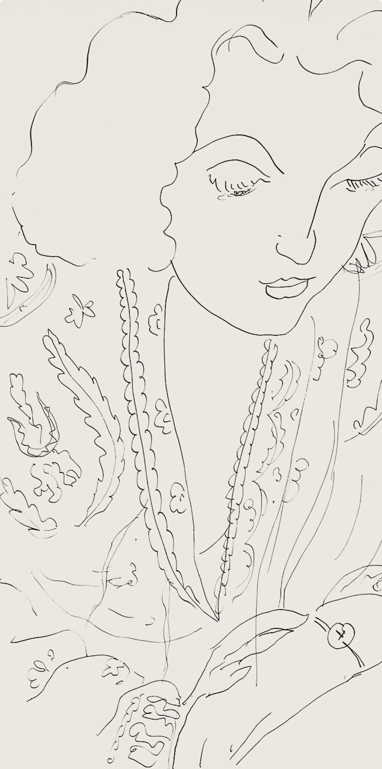 Henri Matisse, Série I, var. 14 (Duthuit 9), Henri Matisse, Dessins, Thèmes et variations, Limited Edition Lithograph