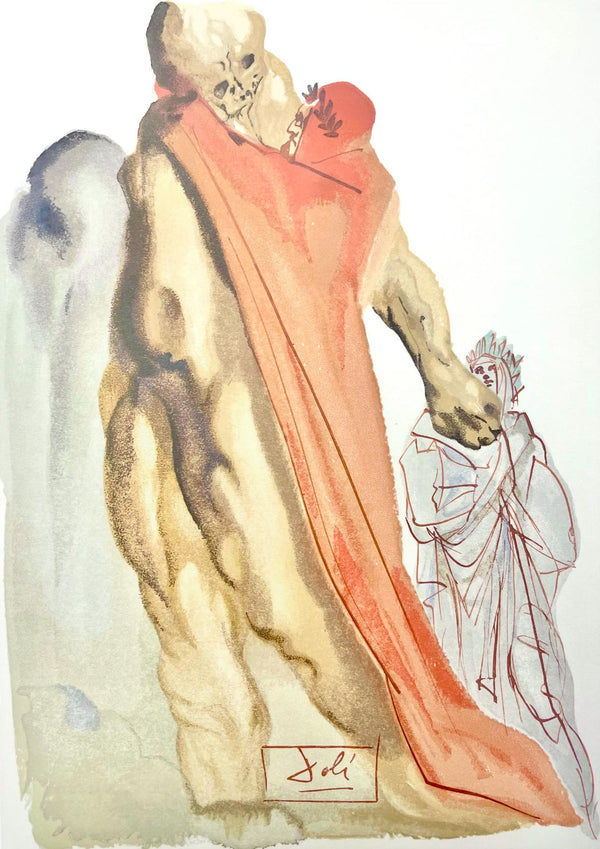 Salvador Dali, Fegefeuer V (Field 189-200; Michler/Löpsinger 1039-1138), Die Göttliche Komödie, Signed, Limited Edition Woodcut