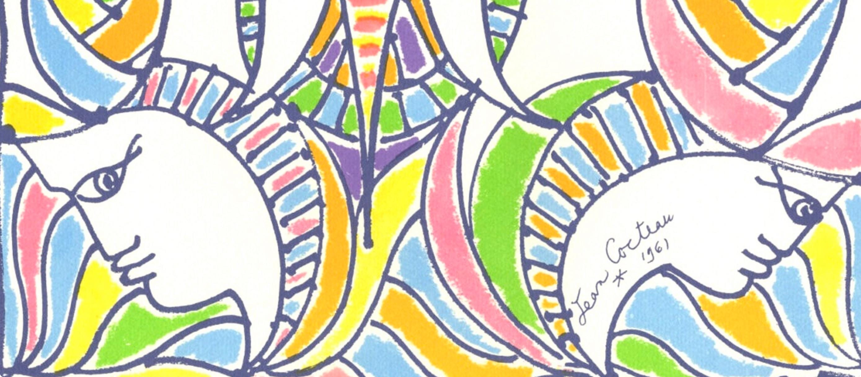 Jean Cocteau, Composition, Nous croyons en l'Europe, Limited Edition Silkscreen