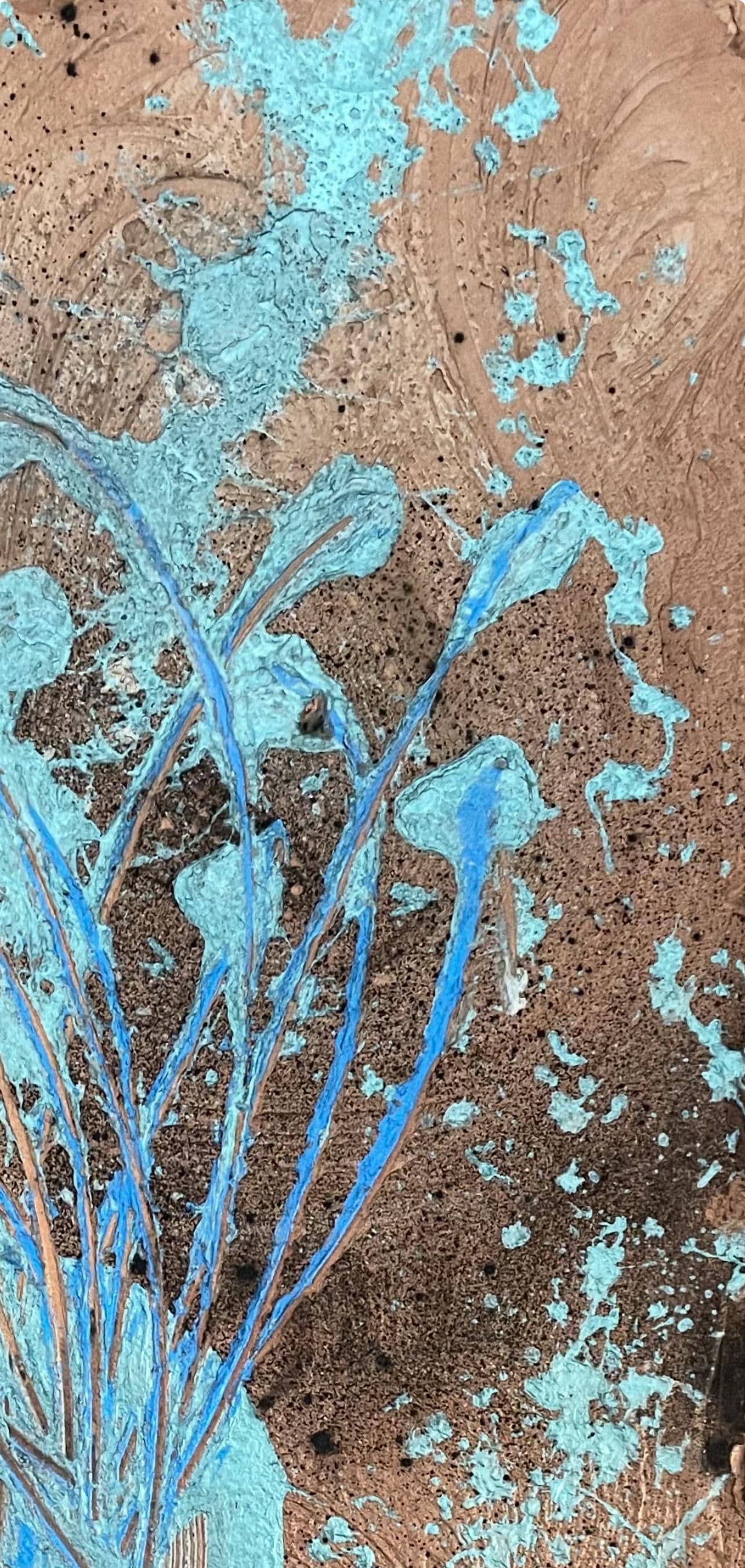 Dale Chihuly, Steel Blue, Ikebana Series, Original Painting