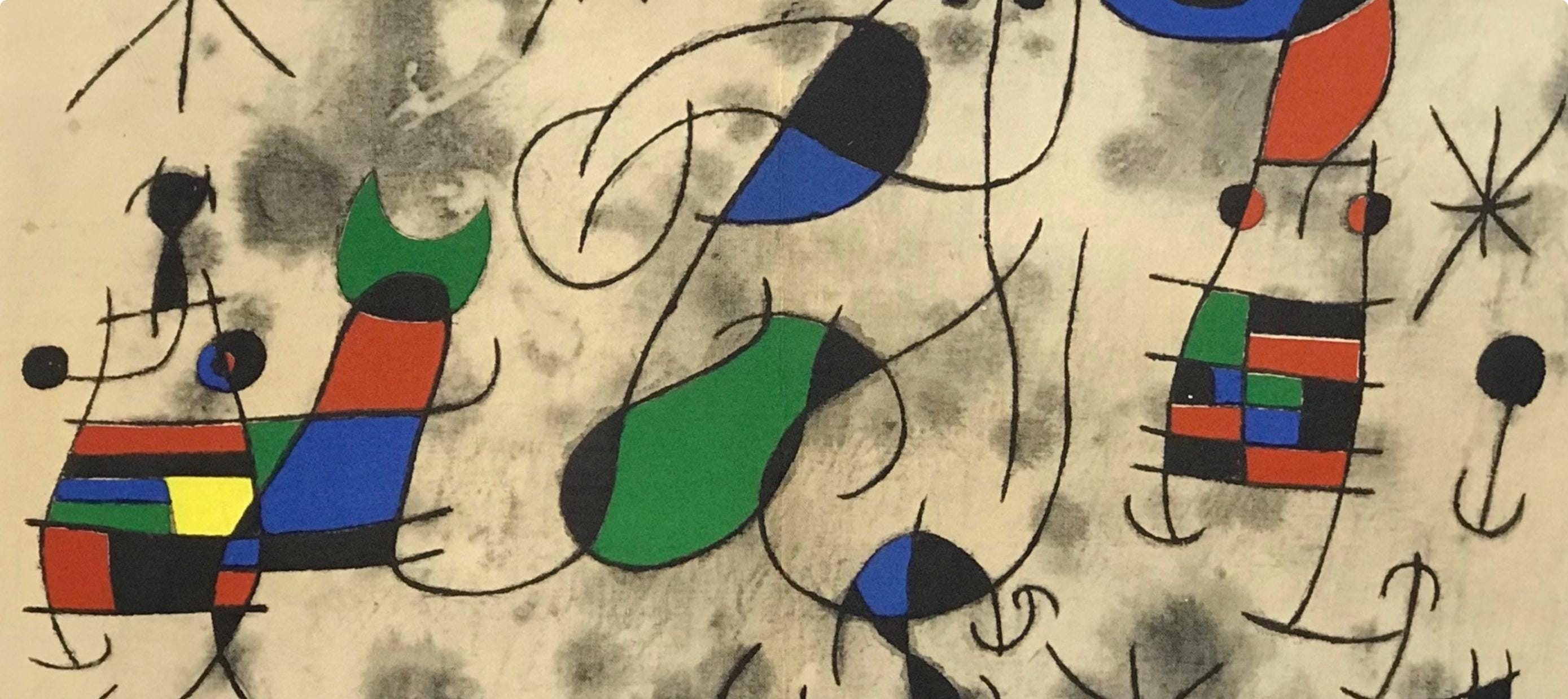 Joan Miró, Composition (Cramer 112; Mourlot 439-442), Derrière le miroir, Limited Edition Lithograph