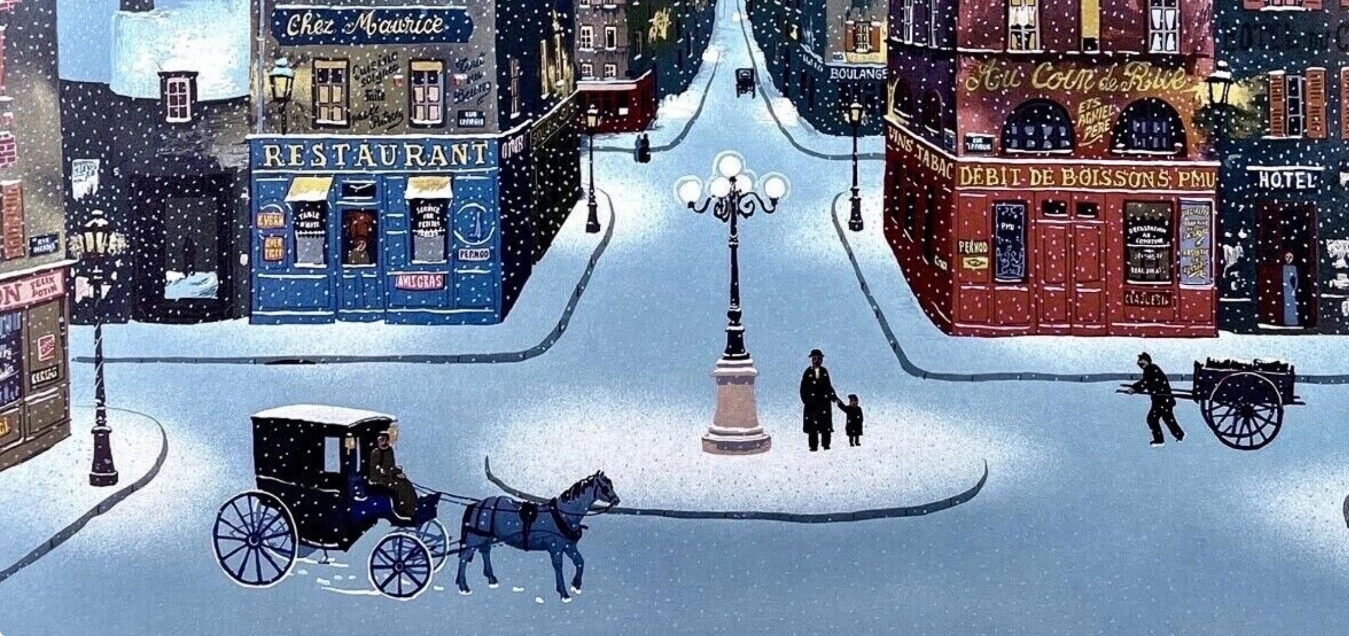 Michel Delacroix, Nuit de décembre, Limited Edition Lithograph