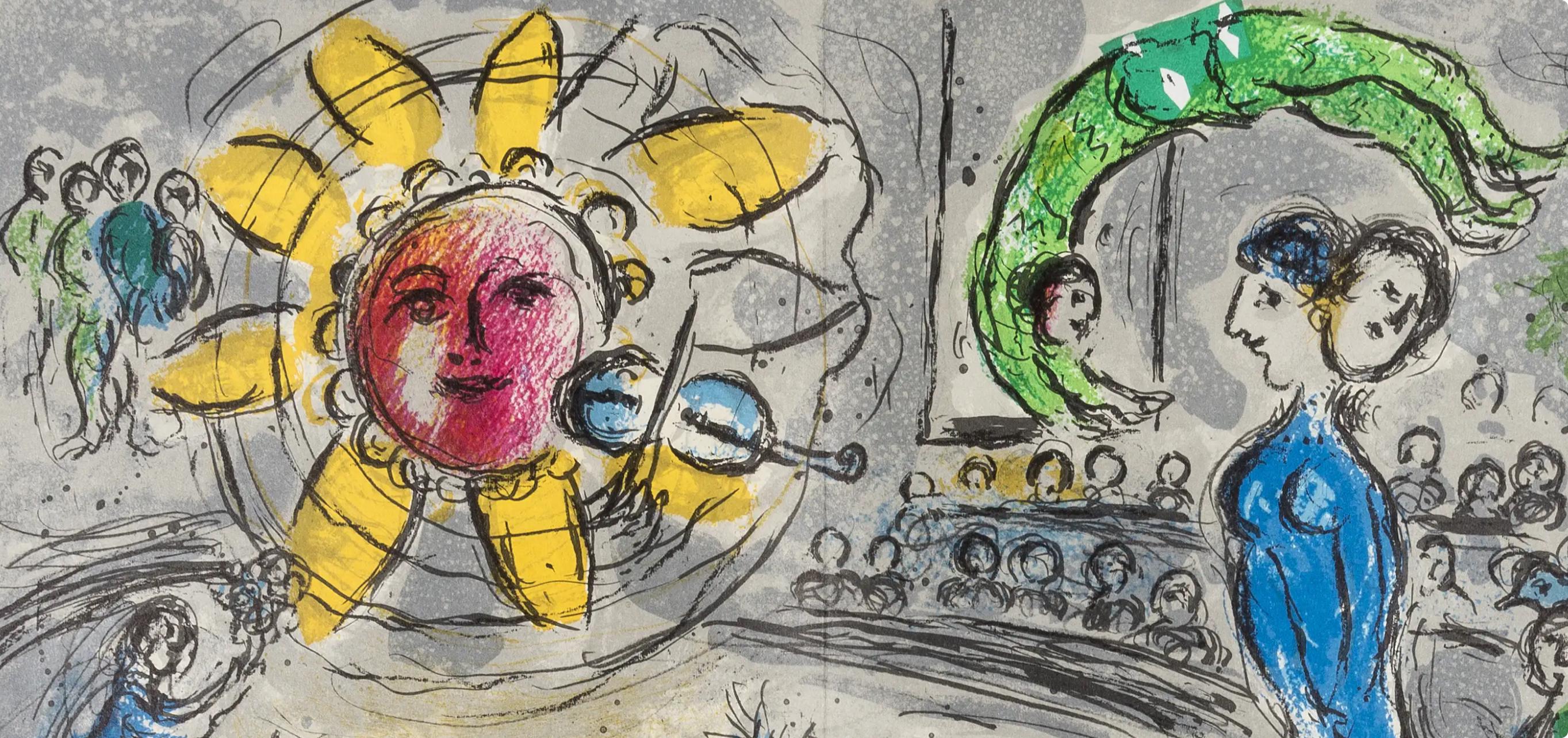 Marc Chagall, Composition (Cramer 110; Mourlot 945), Derrière le miroir, Limited Edition Lithograph