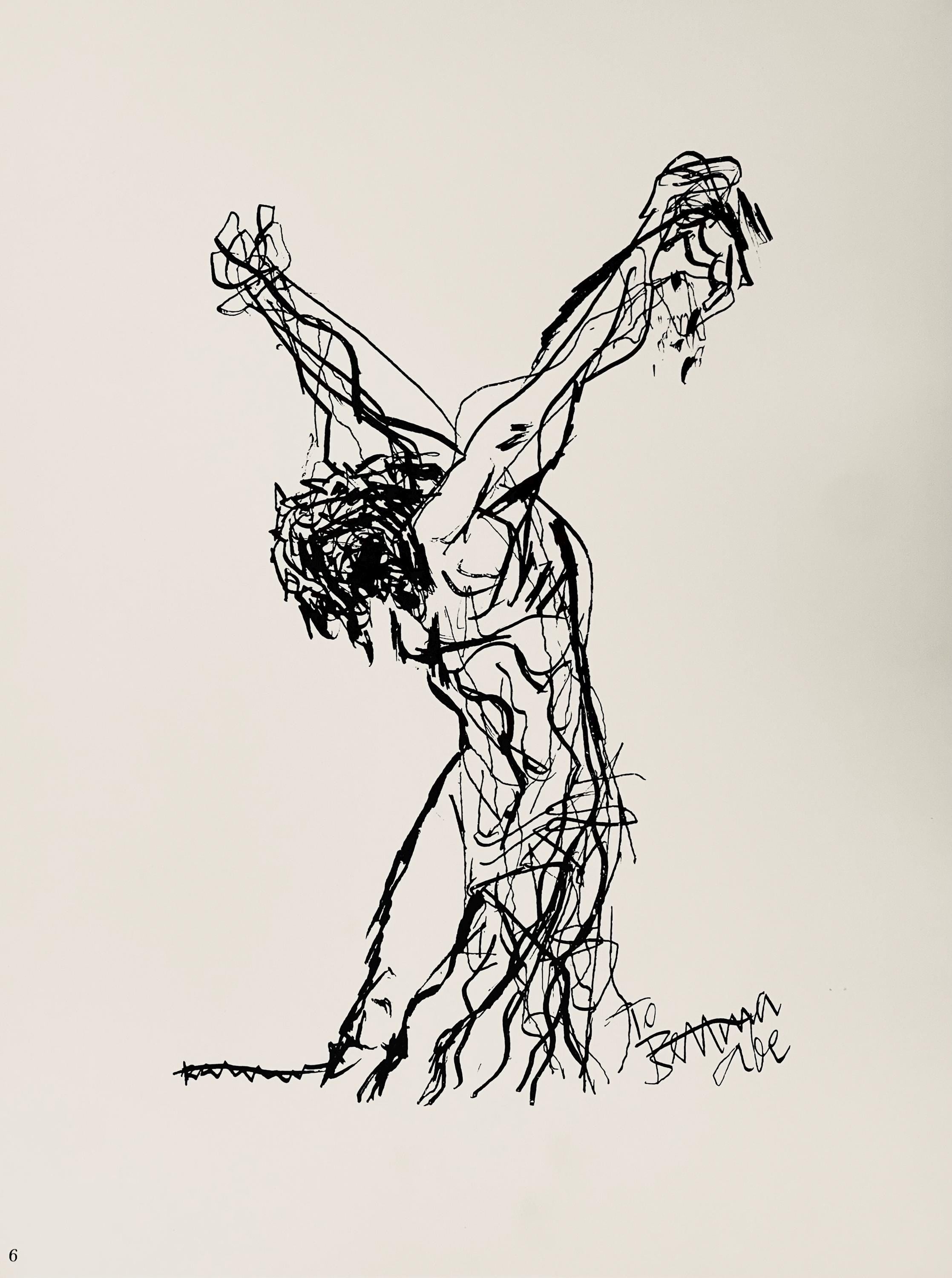Abraham Rattner, Christ on the cross, Limited Edition Lithograph
