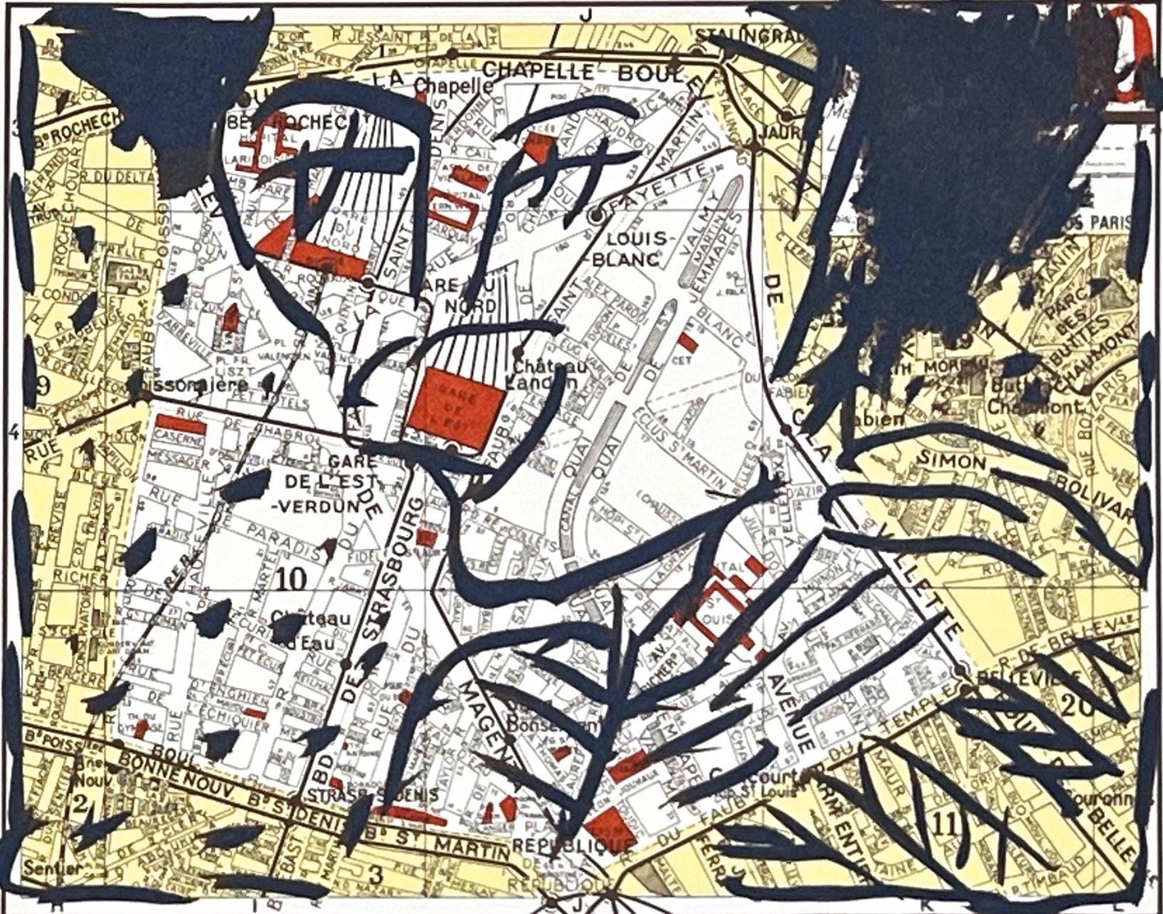 Pierre Alechinsky, Composition, Hommage à Aimé et Marguerite Maeght, Derrière le miroir, Limited Edition Lithograph