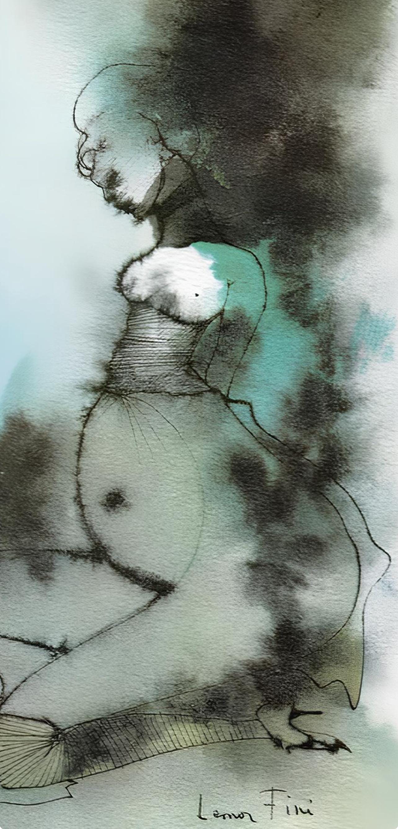 Léonor Fini, Composition, Histoire d'O, Limited Edition Lithograph