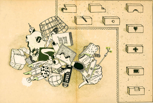 René Bertholo, Composition, Suites nº8, Rencontres, Limited Edition Lithograph