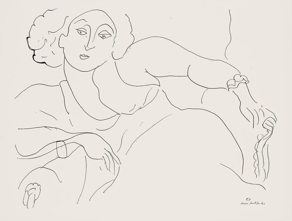 Henri Matisse, Série C, var. 7 (Duthuit 9), Henri Matisse, Dessins, Thèmes et variations, Limited Edition Lithograph