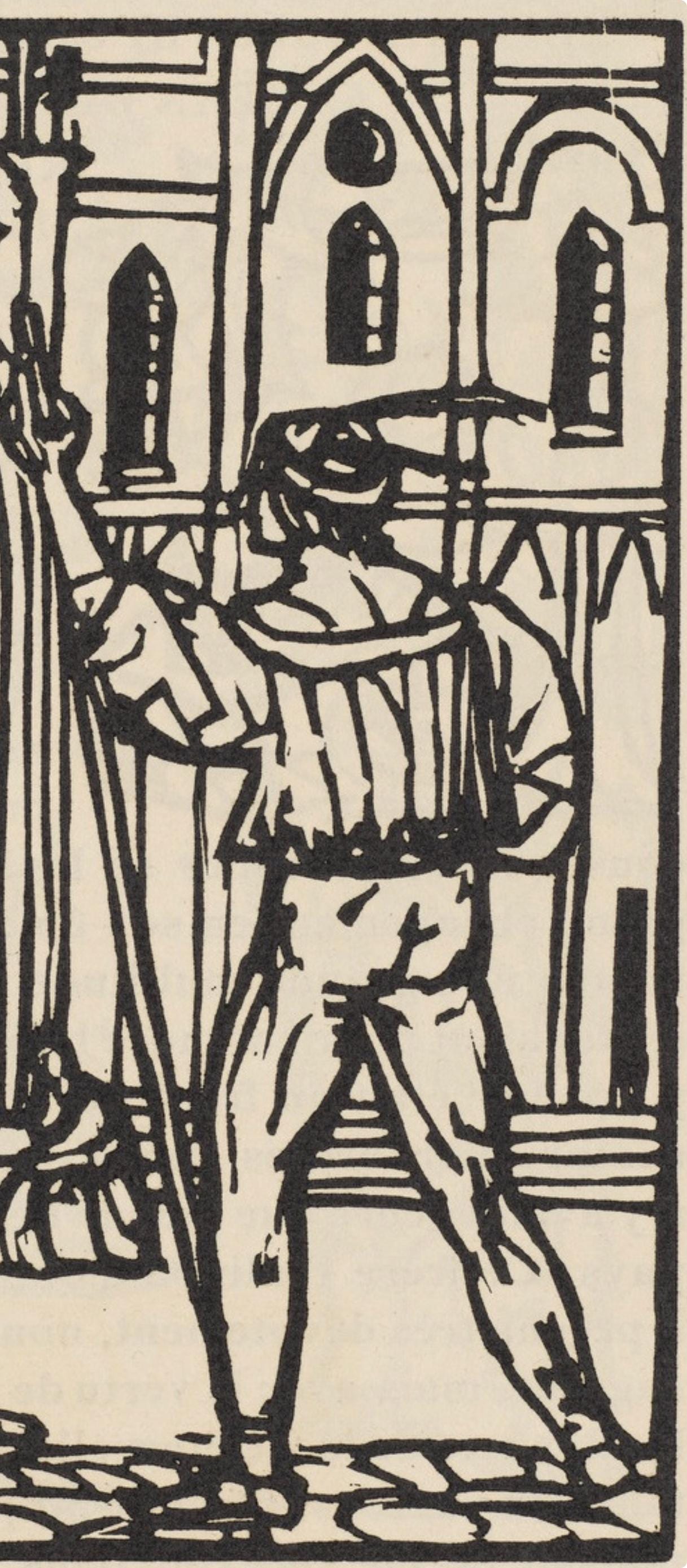Émile Bernard, Composition (Morane, No. 100), Les Petites Fleurs de St. Françoise, Limited Edition Woodcut