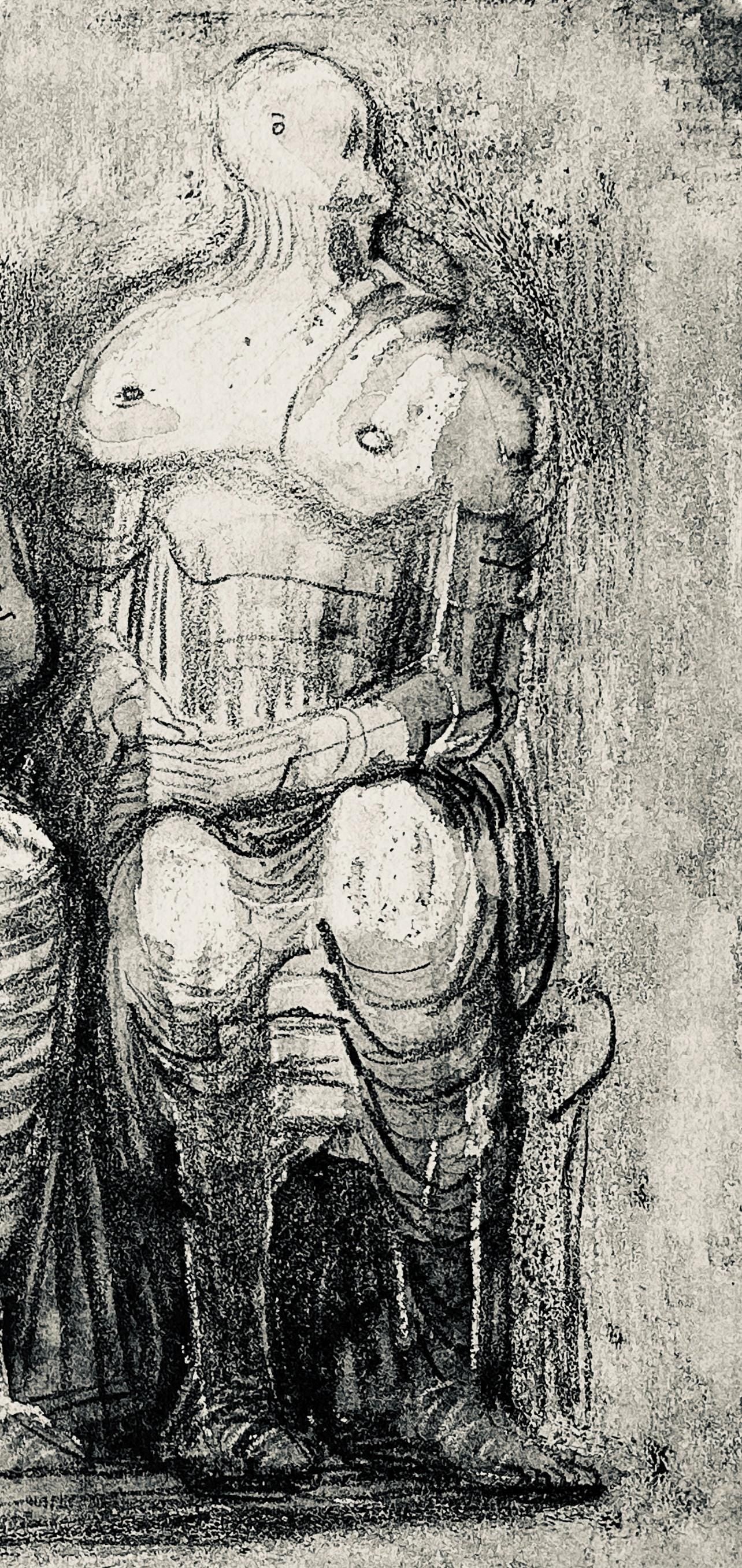 Henry Moore, Three Figures with Children, The Drawings of Henry Moore, Limited Edition Lithograph