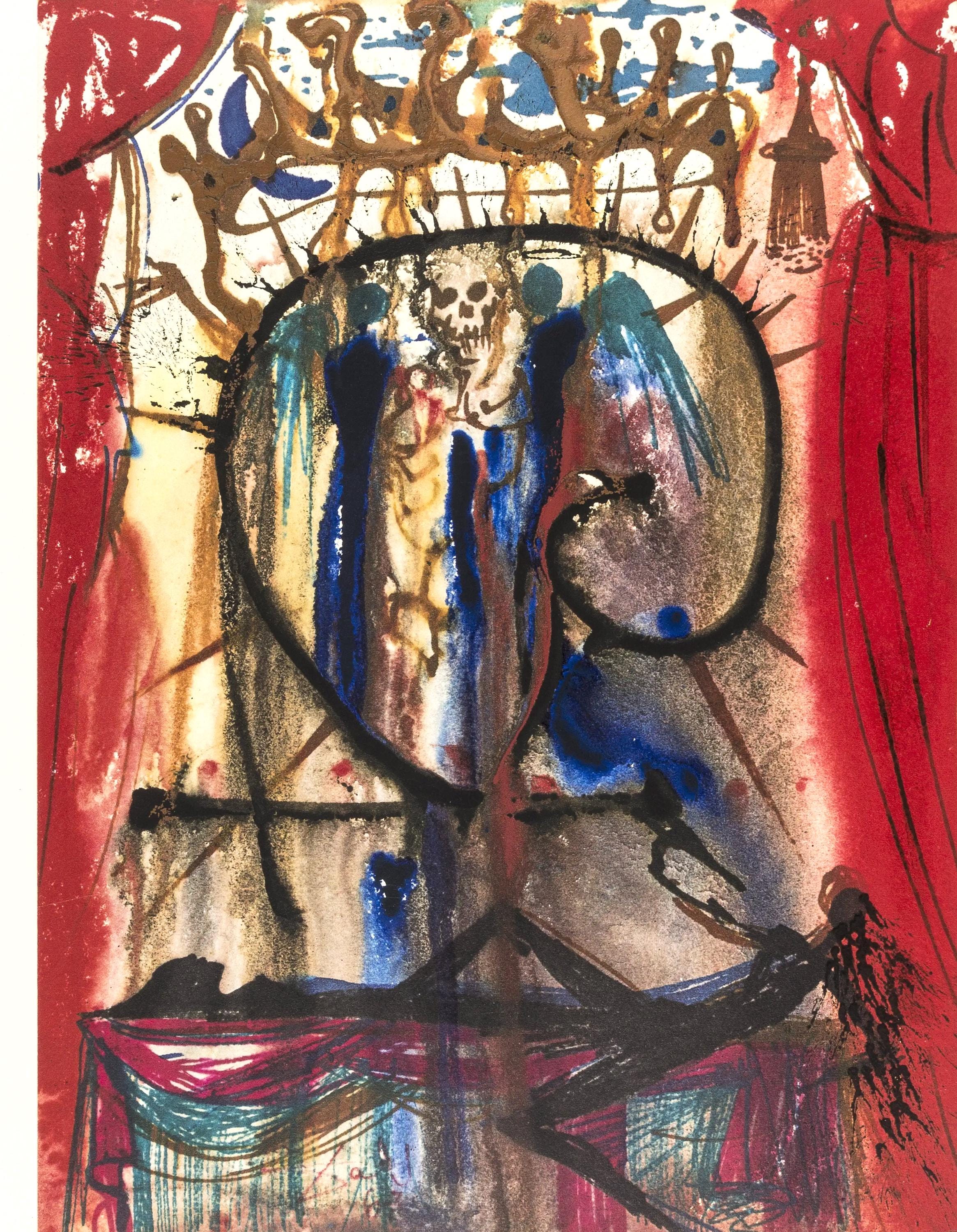 Salvador Dali, Composition (Michler/Löpsinger 1601), Romeo e Giulietta, Limited Edition Lithograph and Silkscreen