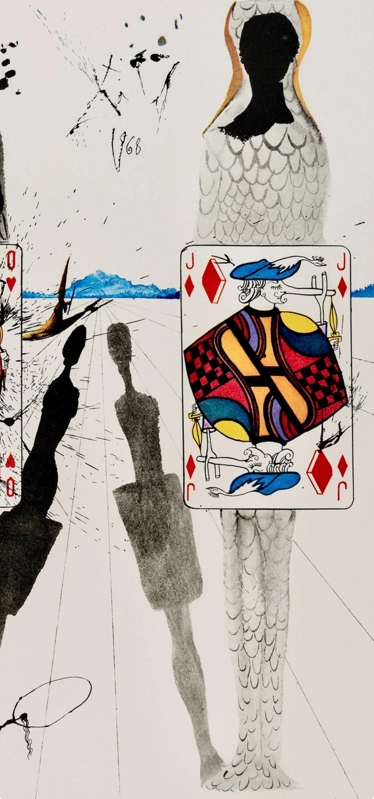 Salvador Dalí, Composition (Field 69-5, A-M), Alice's Adventures in Wonderland, Limited Edition Héliogravure