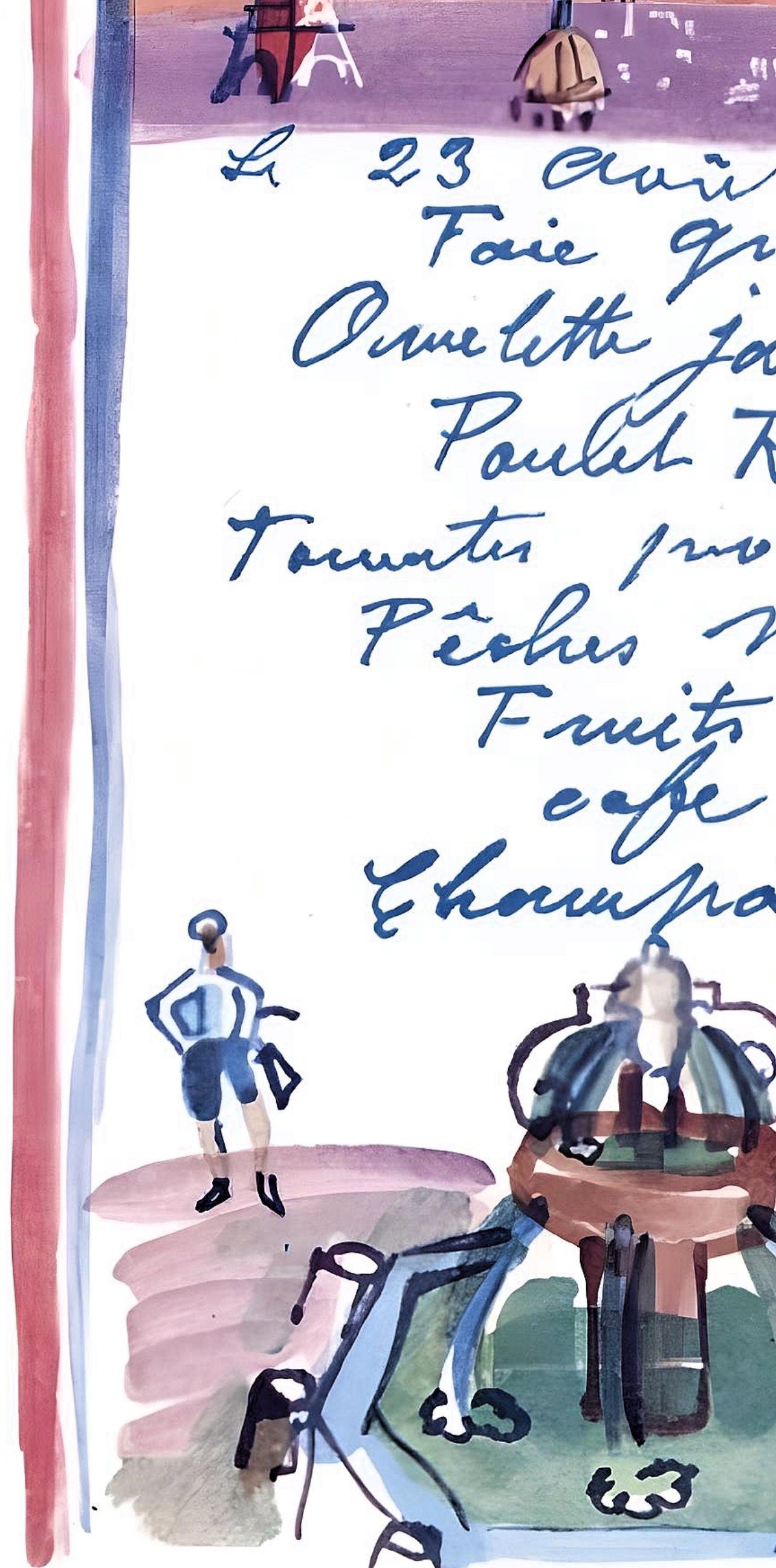 Raoul Dufy, Le menu de la Libération, Vacances forcées