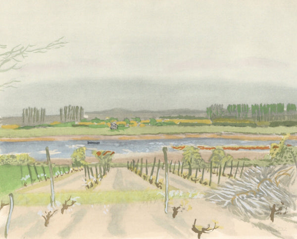 Maurice Brianchon, Une vigne de la doulce France, Vins, Fleurs et Flammes, Limited Edition Lithograph