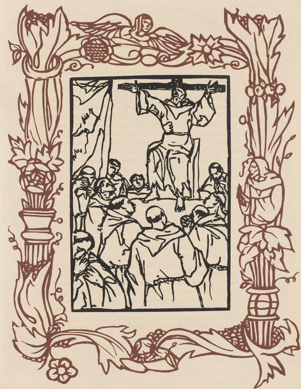 Émile Bernard, Composition (Morane, No. 100), Les Petites Fleurs de St. Françoise, Limited Edition Woodcut