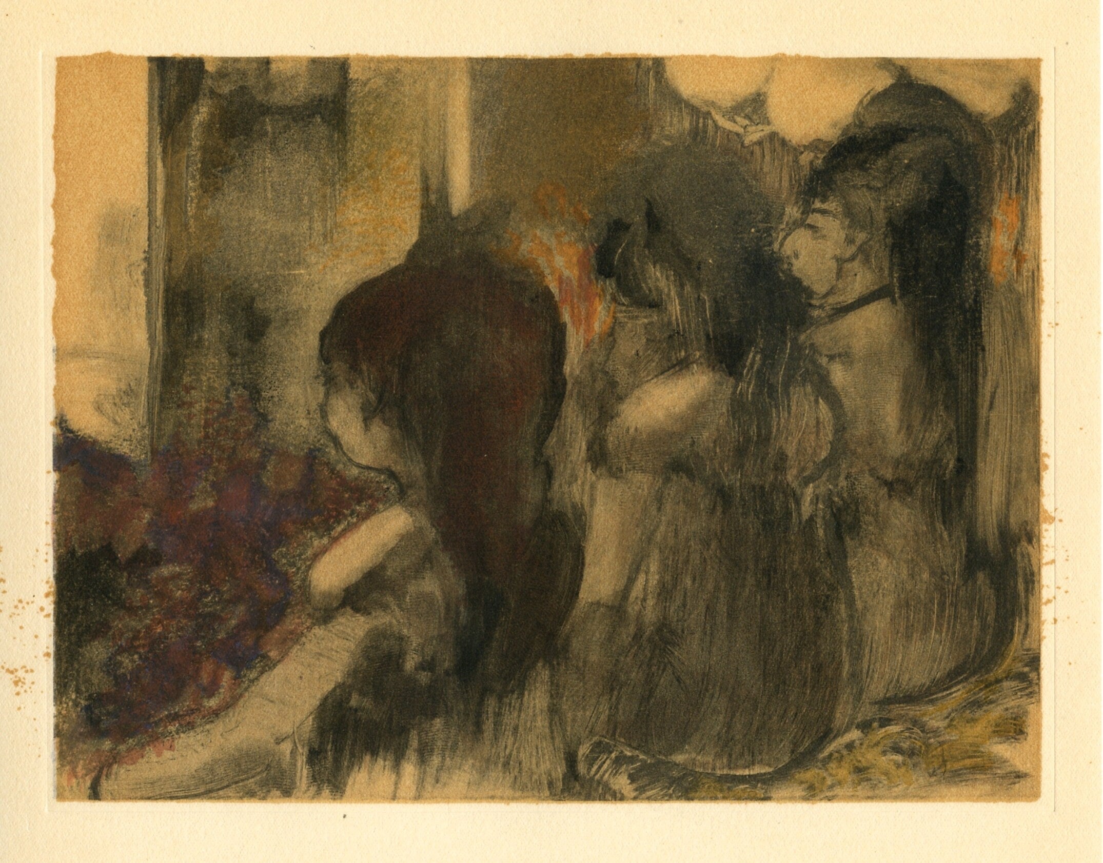 Edgar Degas, Trois Femmes de dos, E. Degas Monotypes, Limited Edition Monotype