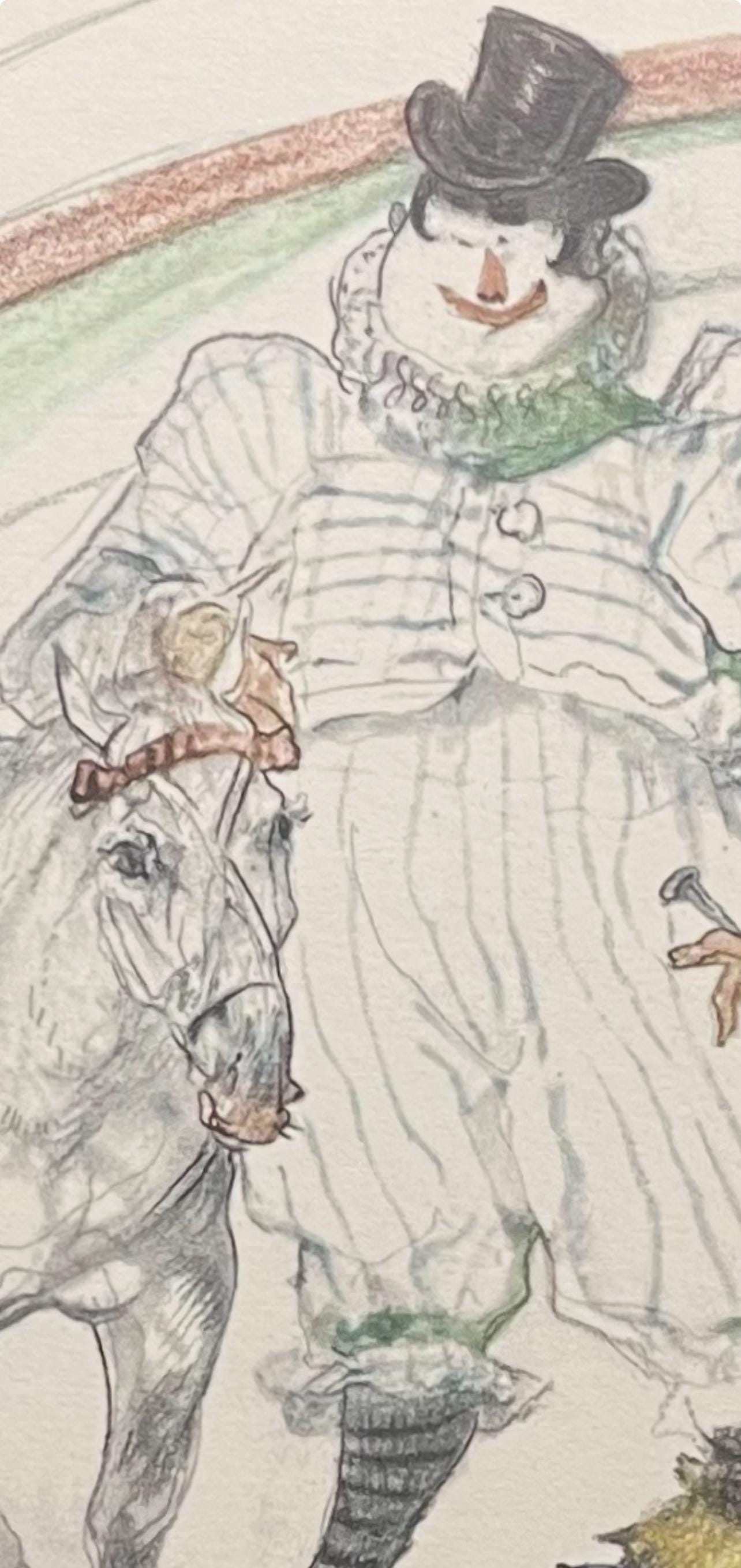 Henri de Toulouse-Lautrec, Clown Training a Horse and Monkey, Henri de Toulouse-Lautrec, At the Circus, Limited Edition Lithograph