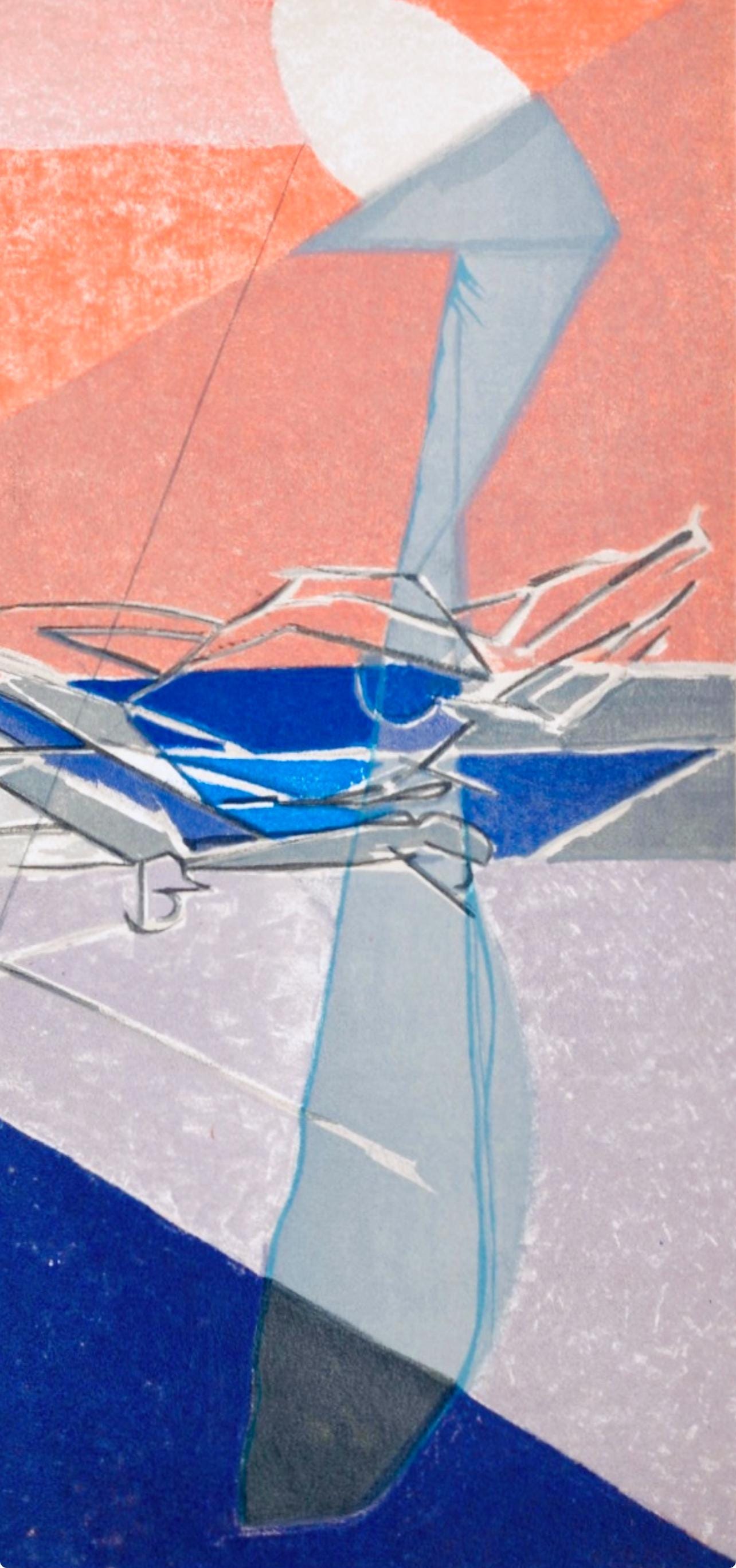 Jacques Villon, Composition (Ginestet/Pouillon 65-72), Jacques Villon, Huit lithographies, Limited Edition Lithograph