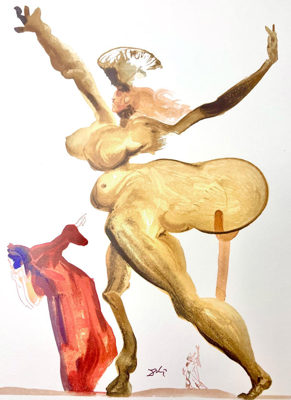 Salvador Dali, Hölle XXXIII (Field 189-200; Michler/Löpsinger 1039-1138), Die Göttliche Komödie, Signed, Limited Edition Woodcut