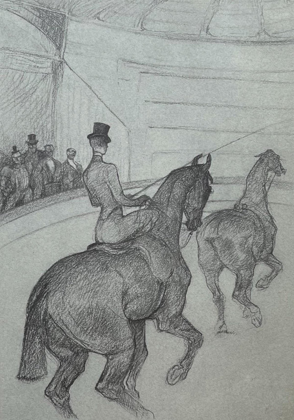 Henri de Toulouse-Lautrec, Haute École Equestrienne: The Tandem, Henri de Toulouse-Lautrec, At the Circus, Limited Edition Lithograph