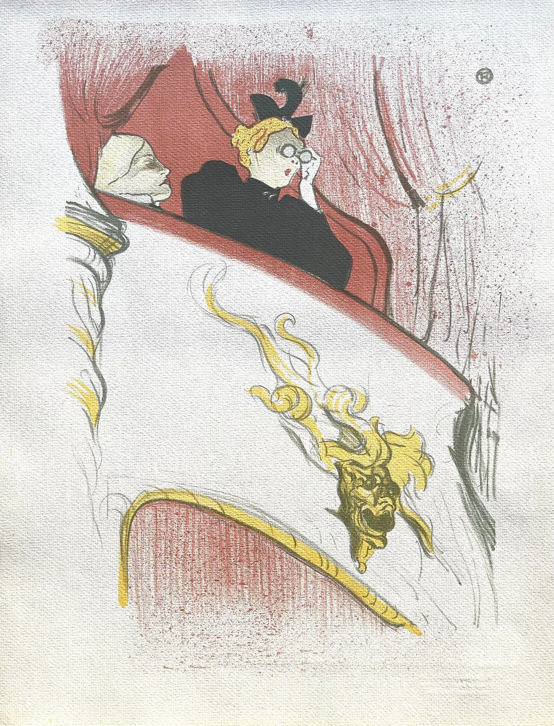Henri de Toulouse-Lautrec, La Loge au Mascaron Doré, TLautrec, Philadelphia Museum of Art, Limited Edition Lithograph