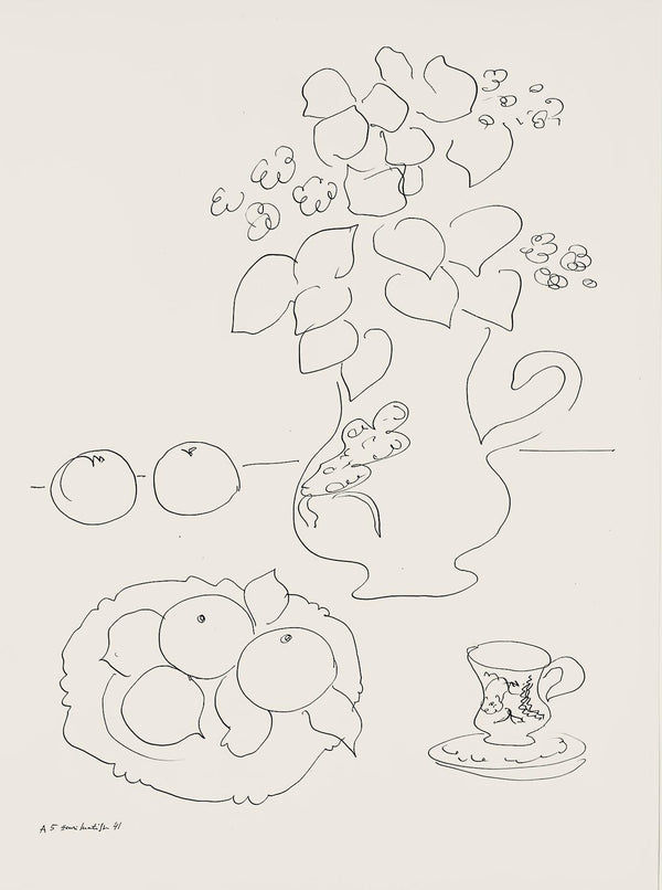 Henri Matisse, Série A, var. 5 (Duthuit 9), Henri Matisse, Dessins, Thèmes et variations, Limited Edition Lithograph