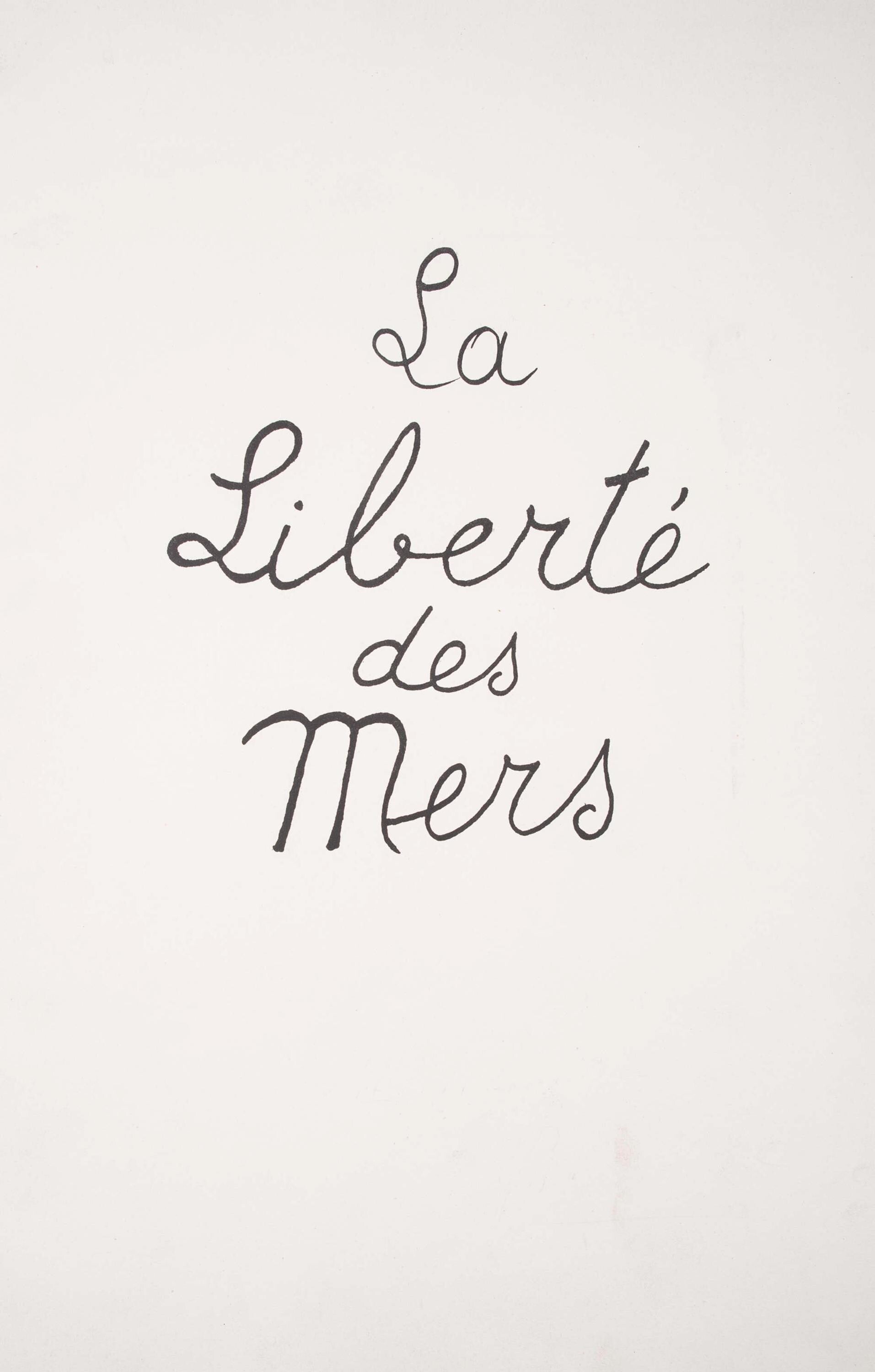 Georges Braque, Composition (Vallier 143), La Liberté des Mers, Limited Edition Lithograph