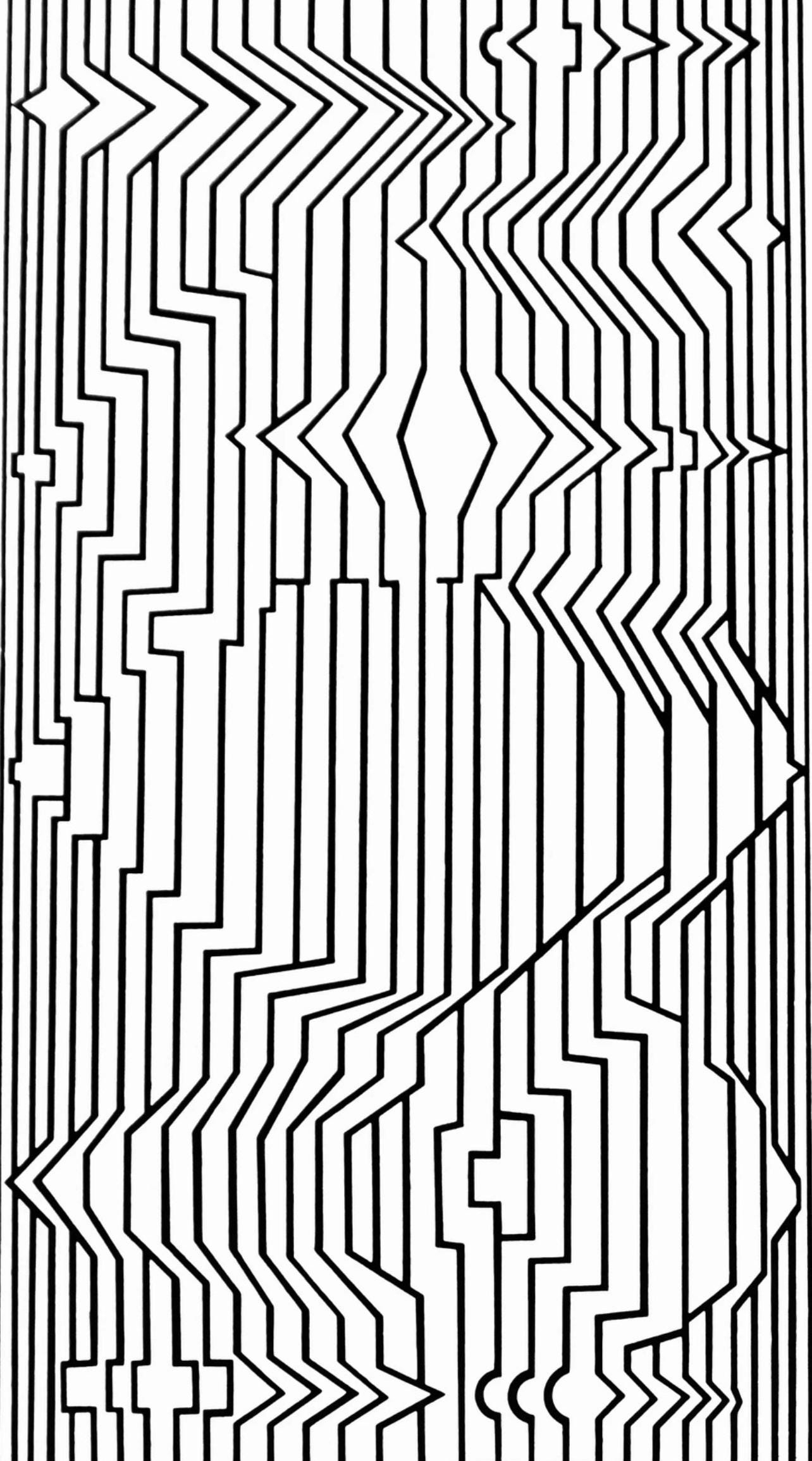 Victor Vasarely, Composition, Ondulatoires, Limited Edition Héliogravure