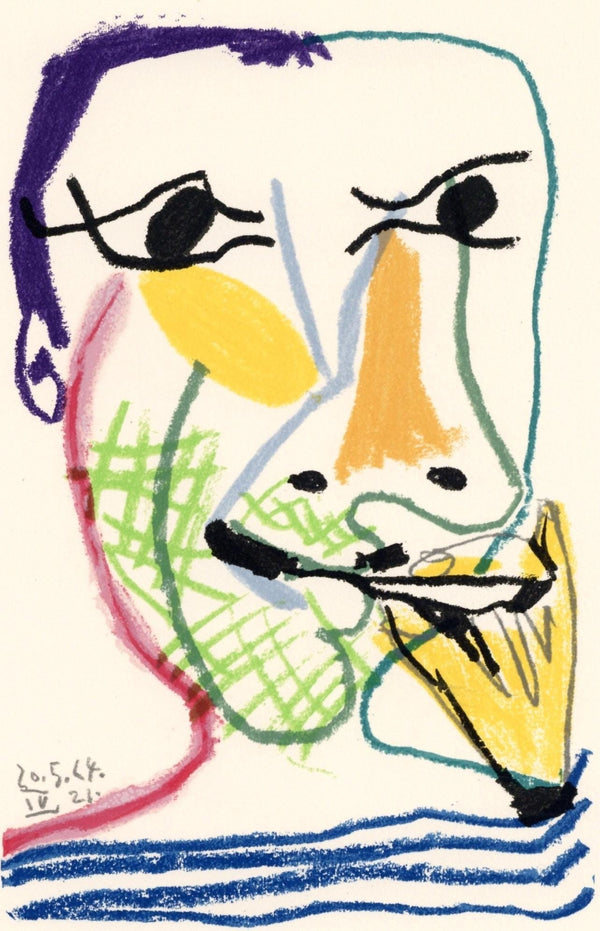 Pablo Picasso, Composition, Le Goût du Bonheur (Cramer 148; Bloch 2013), Limited Edition Mixed Media Lithograph