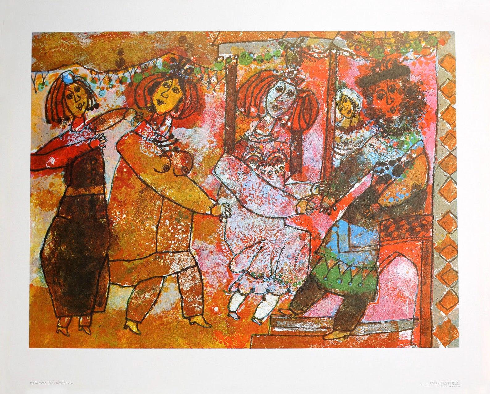 Théo Tobiasse, The Wedding, Original Edition Offset Lithograph