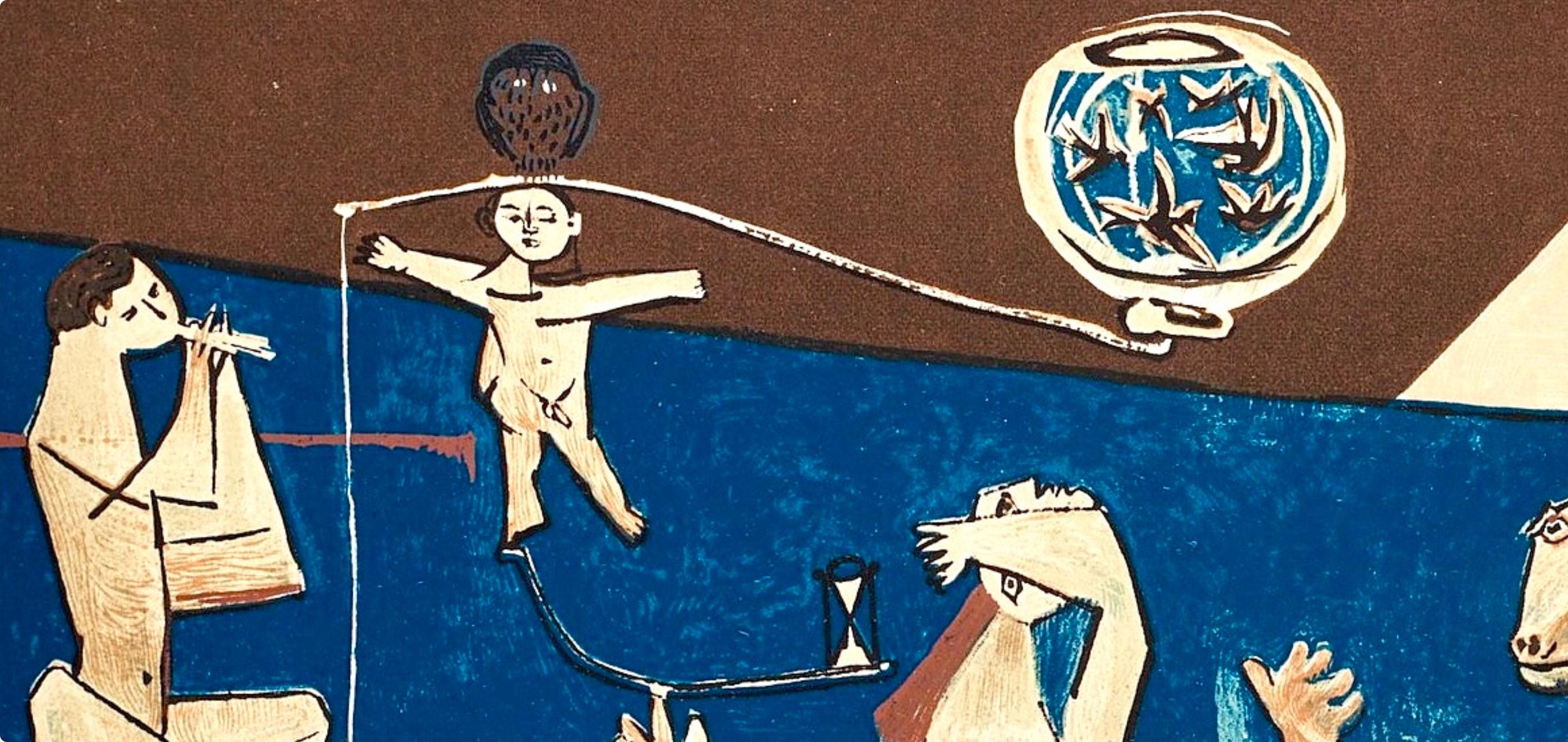 Pablo Picasso, Composition (Cramer 67; Bloch 748; Mourlot 245; Bloch, Books 66), La Guerre et la Paix, Limited Edition Lithograph