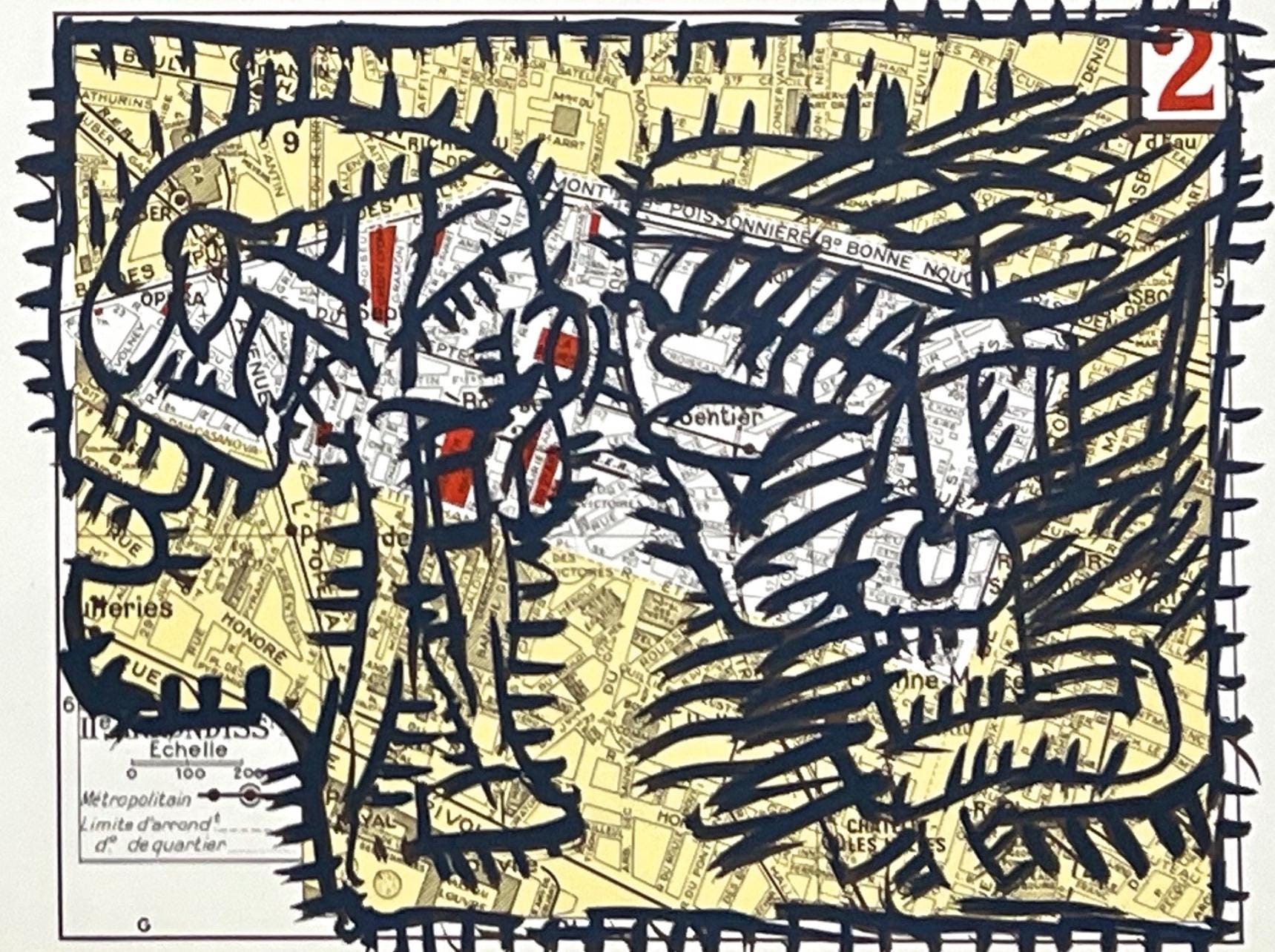 Pierre Alechinsky, Composition, Hommage à Aimé et Marguerite Maeght, Derrière le miroir, Limited Edition Lithograph