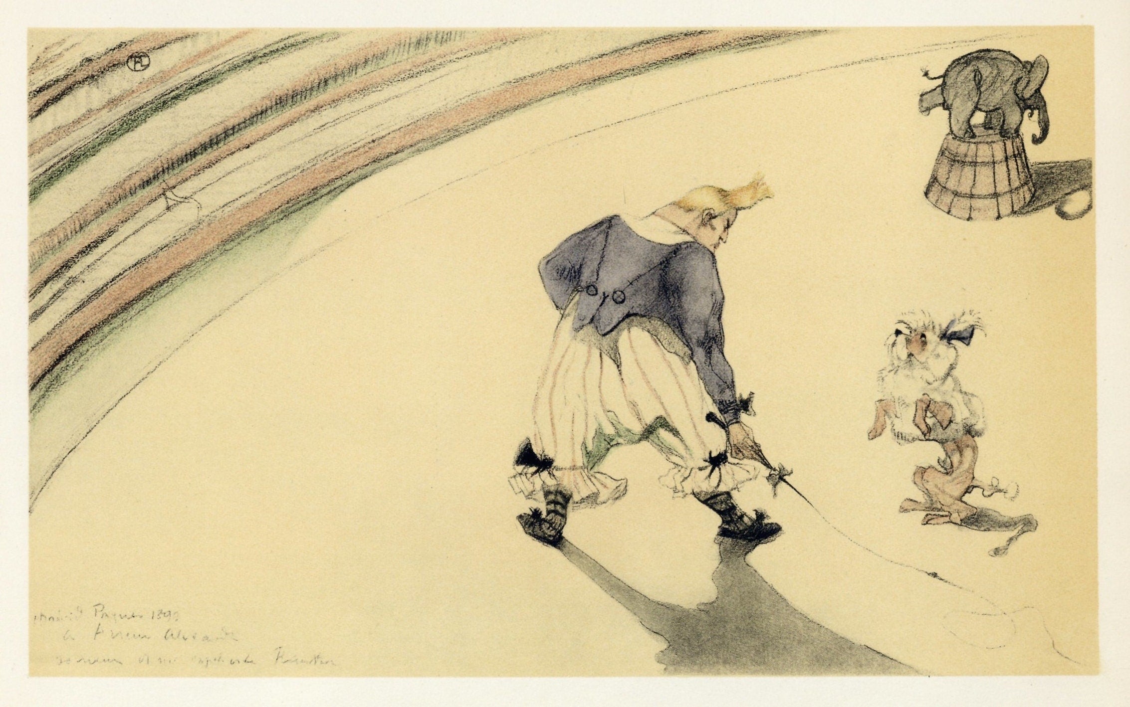 Henri de Toulouse-Lautrec, Clownesse et cochon, The Circus by Toulouse-Lautrec, Limited Edition Lithograph