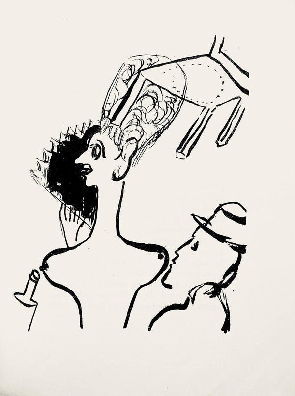 Marc Chagall, Composition, Suite Provinciale avec 92 dessins inédits de Marc Chagall, Limited Edition Lithograph