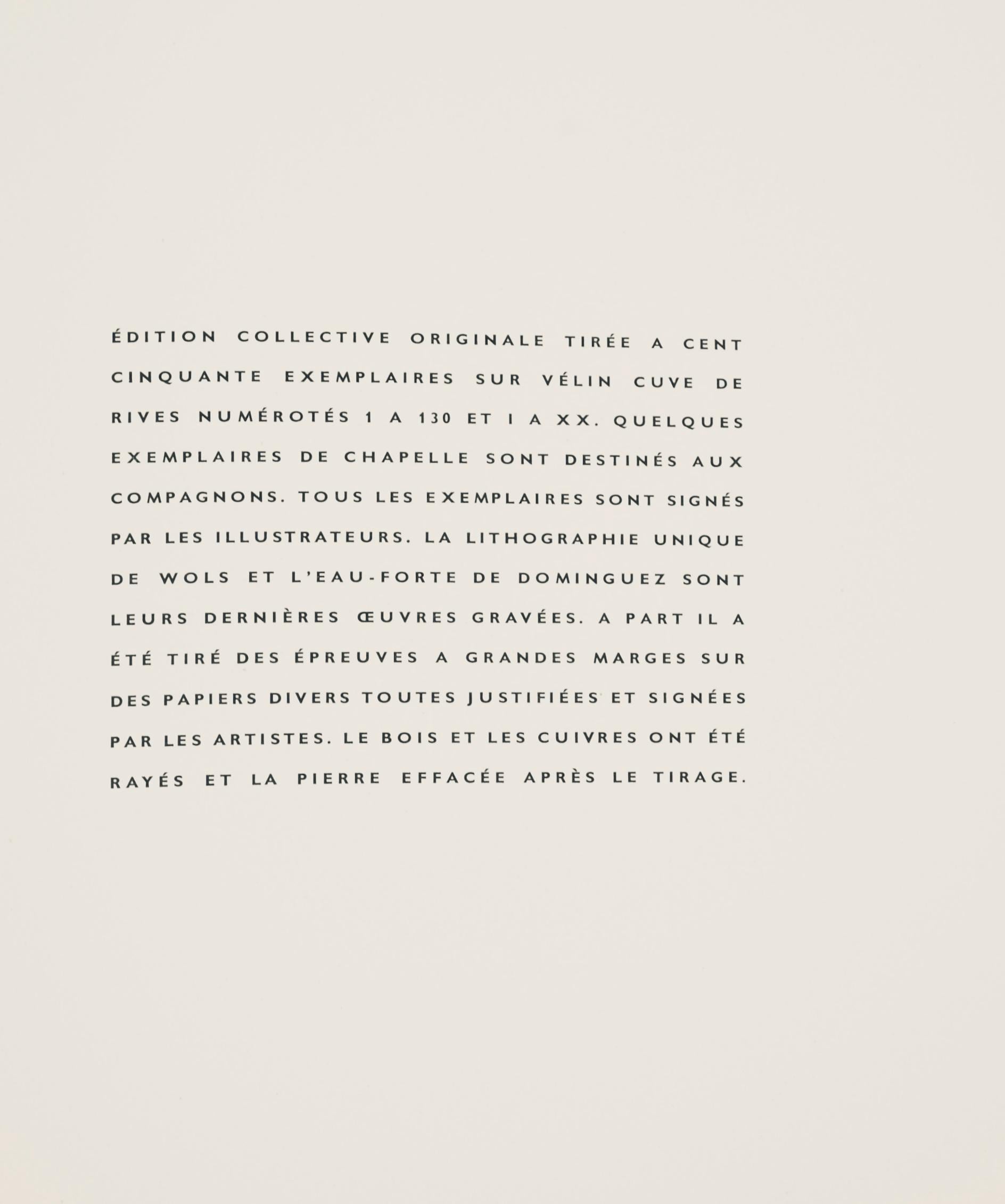 Camille Bryen, Composition, Feuilles éparses, Limited Edition Etching