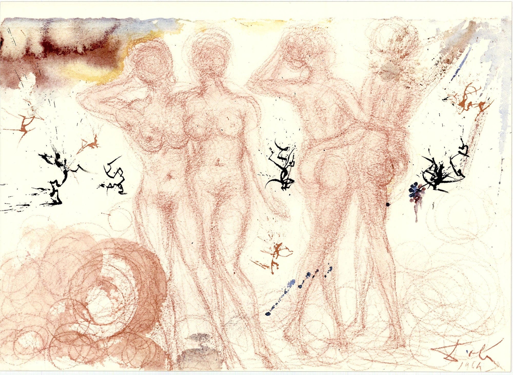 Salvador Dali, Composition (Michler/Löpsinger 1600; Field 69-3), Biblia Sacra, Limited Edition Lithograph