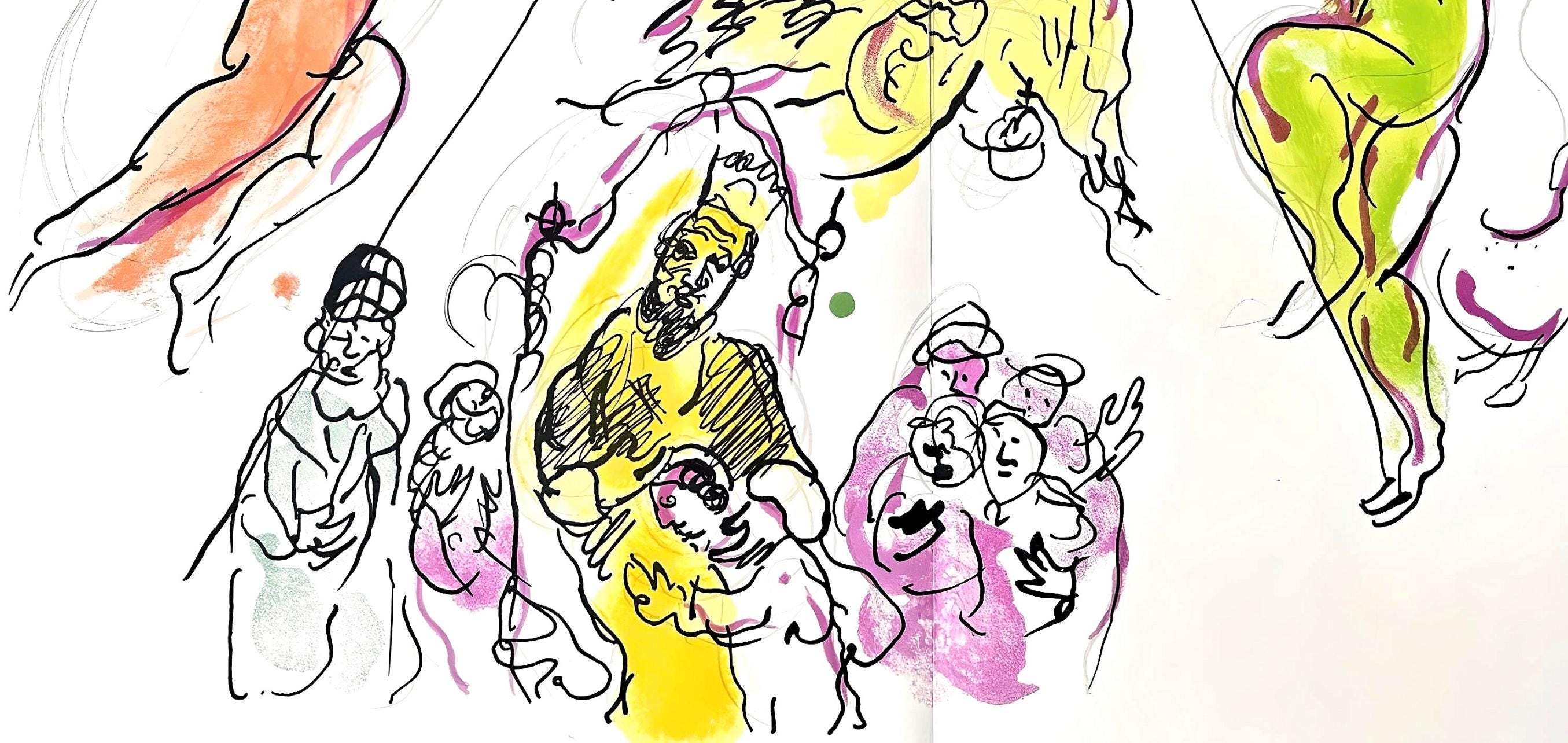 Marc Chagall, Composition (Cramer 61), Le Plafond de l'Opéra de Paris, Limited Edition Lithograph