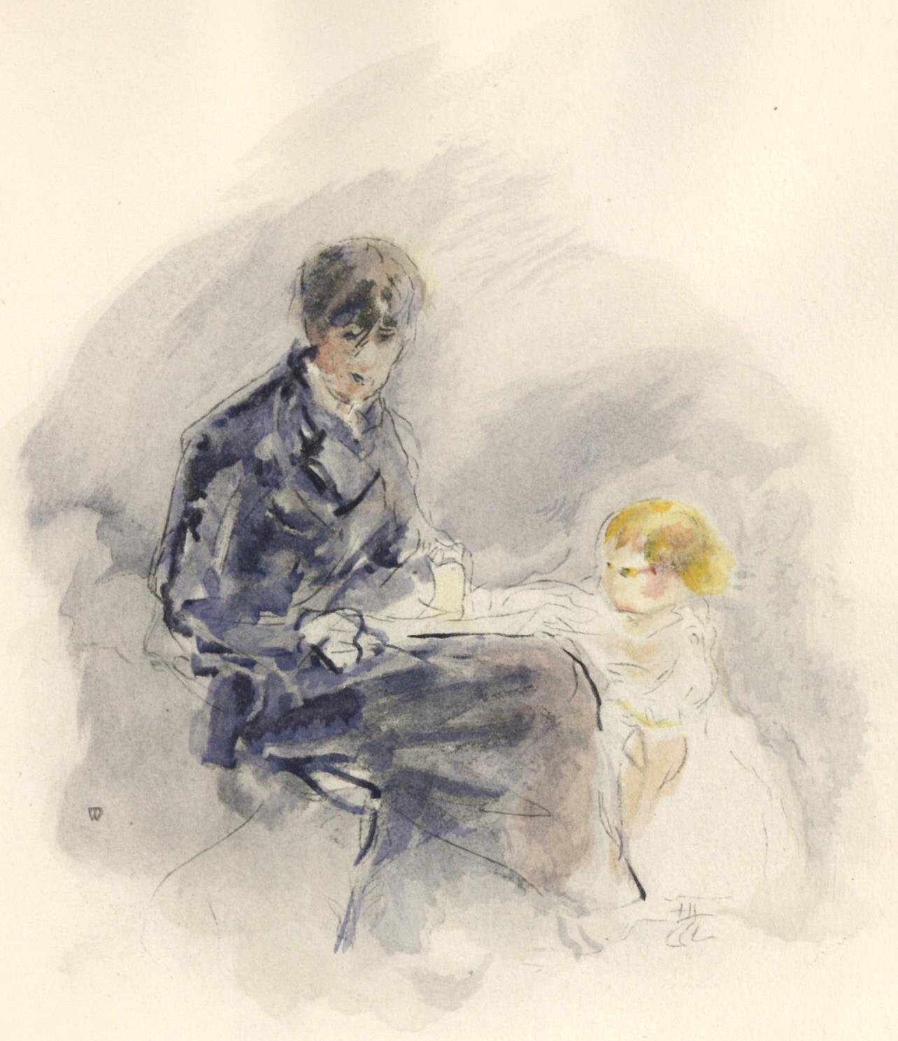 Berthe Morisot, Berthe Morisot et sa fille, Berthe Morisot Seize Aquarelles, Limited Edition Lithograph