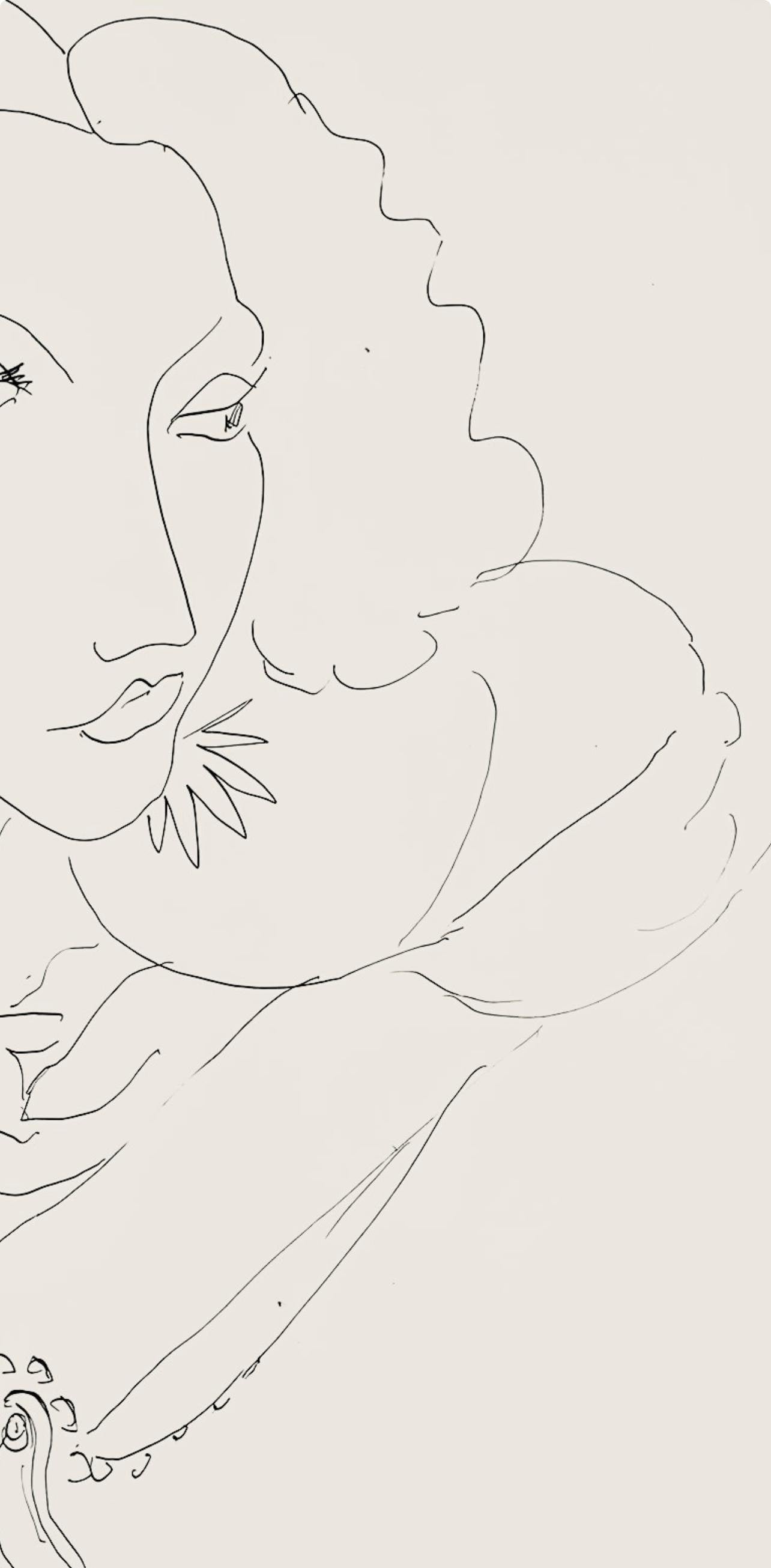 Henri Matisse, Série I, var. 15 (Duthuit 9), Henri Matisse, Dessins, Thèmes et variations, Limited Edition Lithograph