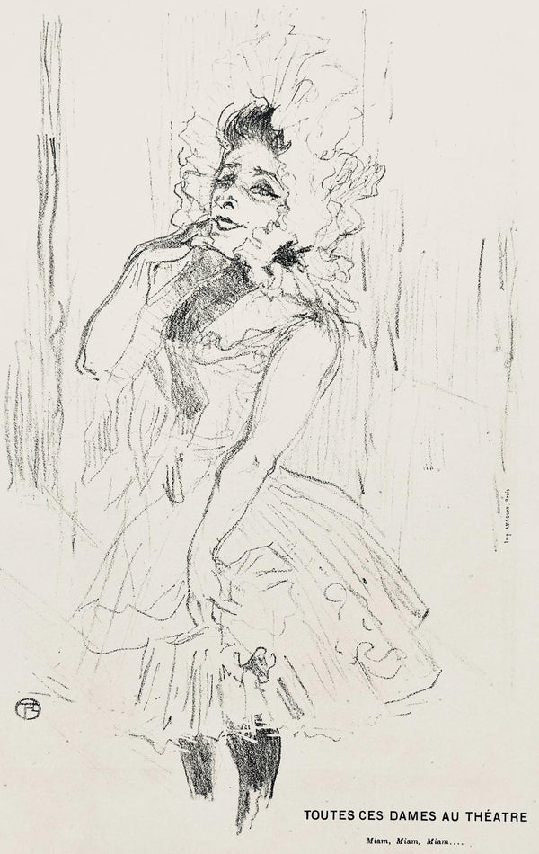 Henri de Toulouse-Lautrec, Anna Held dans Toutes ces Dames, Derrière le miroir, Limited Edition Lithograph