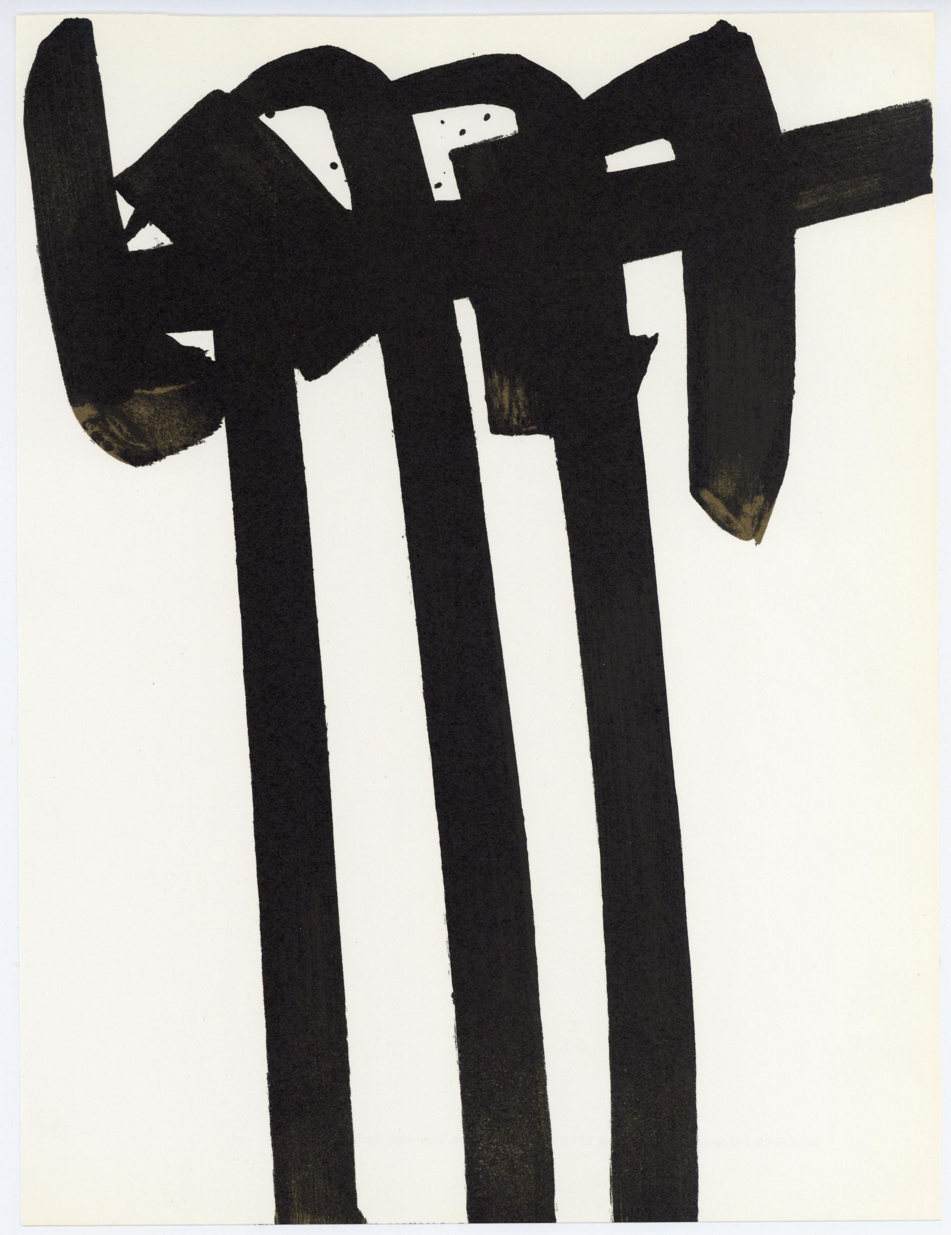 Pierre Soulages, Composition, XXe siècle, Limited Edition Lithograph