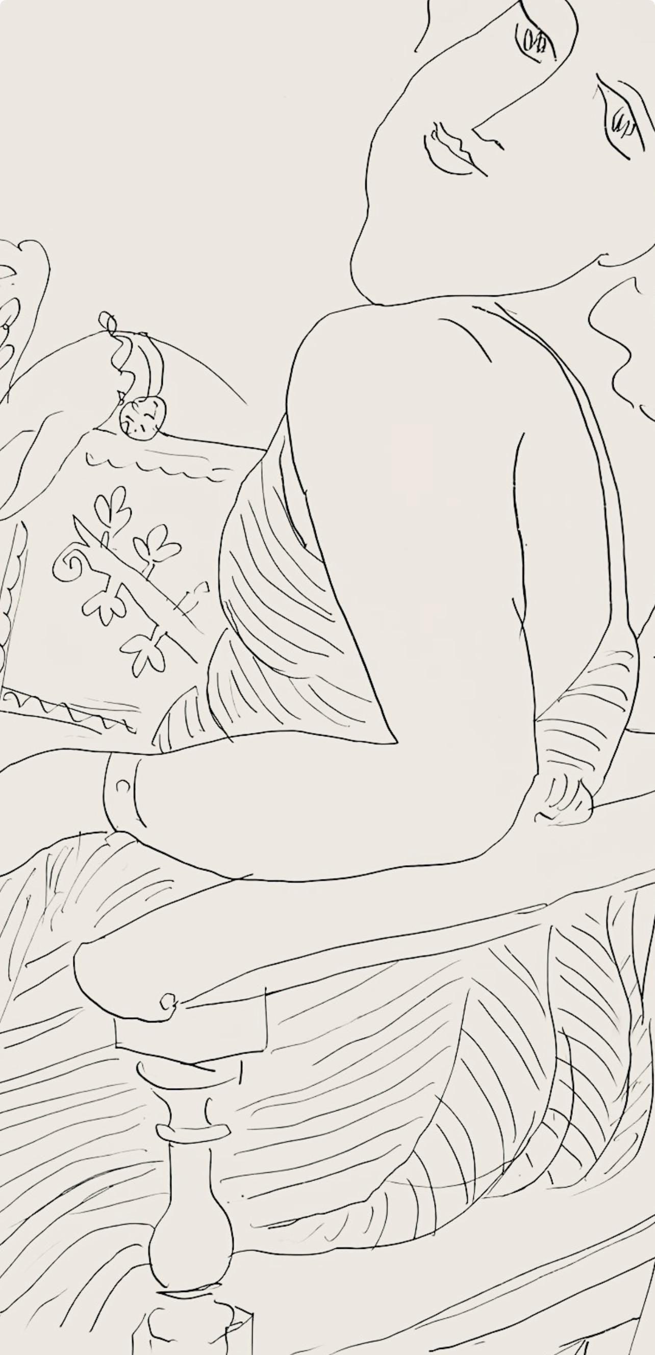 Henri Matisse, Série P, var. 6 (Duthuit 9), Henri Matisse, Dessins, Thèmes et variations, Limited Edition Lithograph