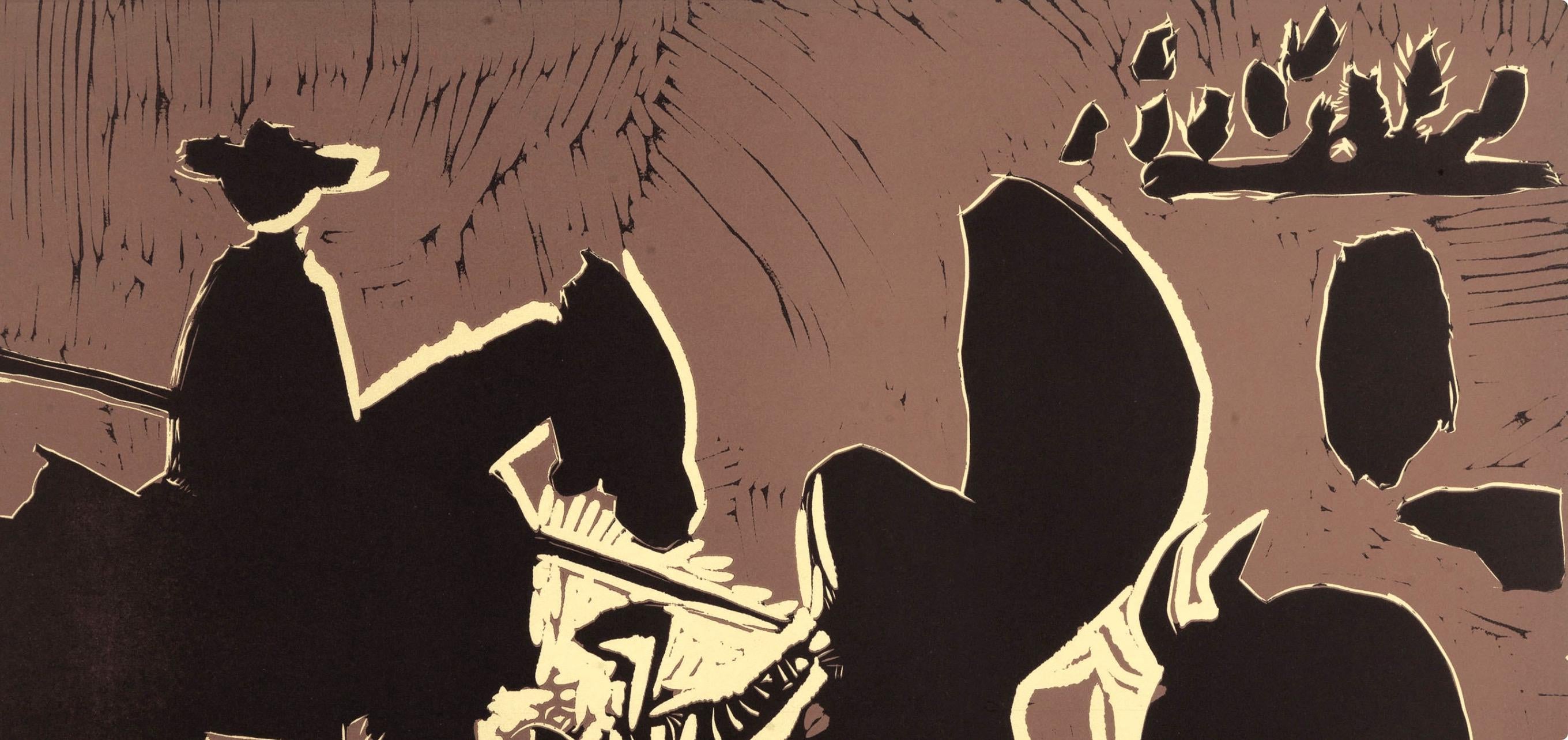 Pablo Picasso, Before the goading of the Bull (Orozco 214), Grabados al linóleo, Limited Edition Linocut