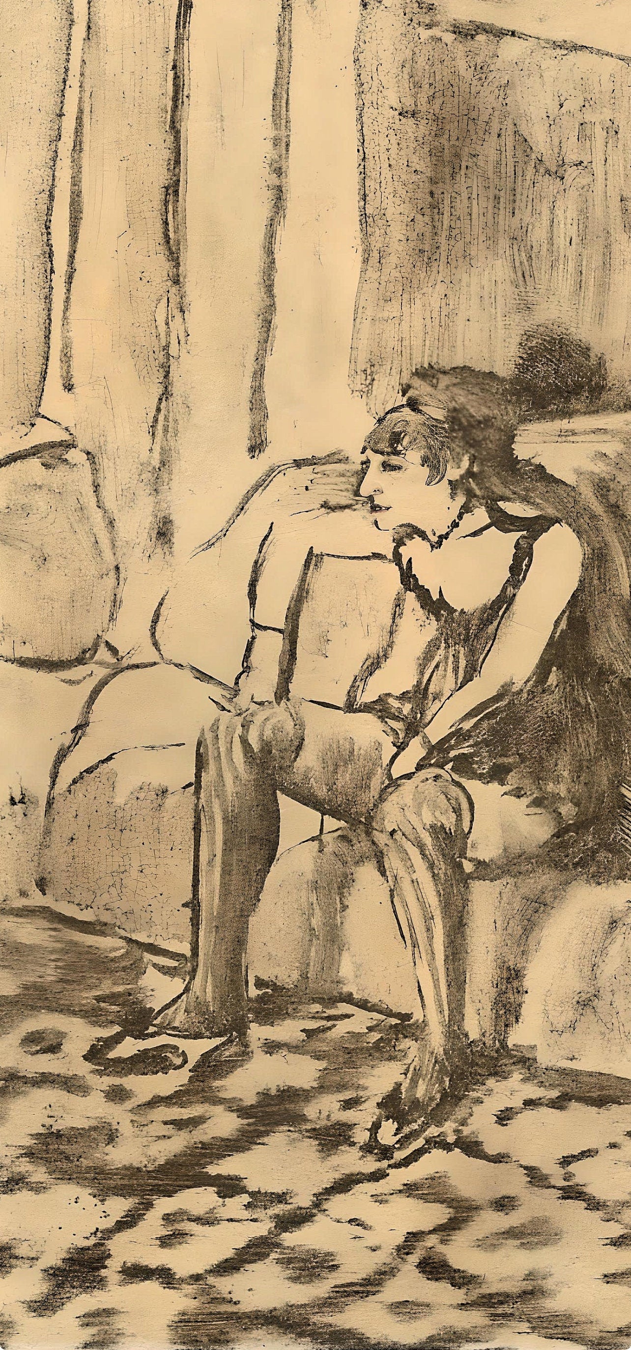 Edgar Degas, Deux Femmes, E. Degas Monotypes, Limited Edition Monotype