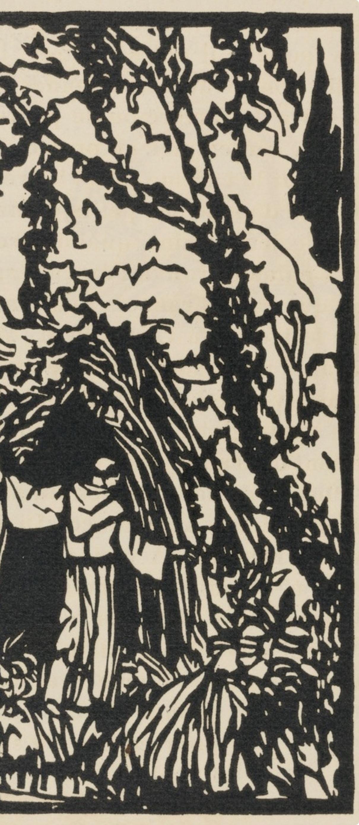 Émile Bernard, Composition (Morane, No. 100), Les Petites Fleurs de St. Françoise, Limited Edition Woodcut