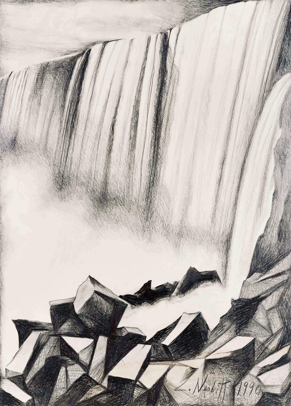 Lowell Nesbitt, Impossible Series (Niagara Falls), Original Drawing