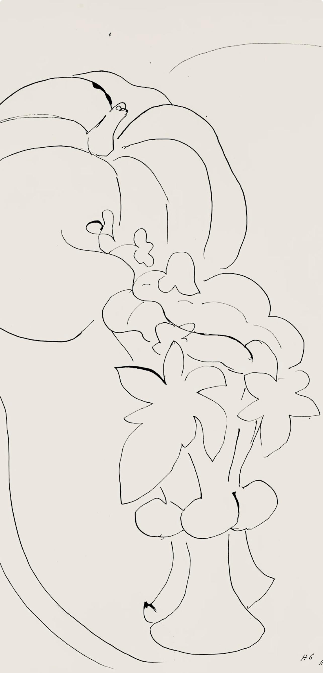 Henri Matisse, Série H, var. 6 (Duthuit 9), Henri Matisse, Dessins, Thèmes et variations, Limited Edition Lithograph